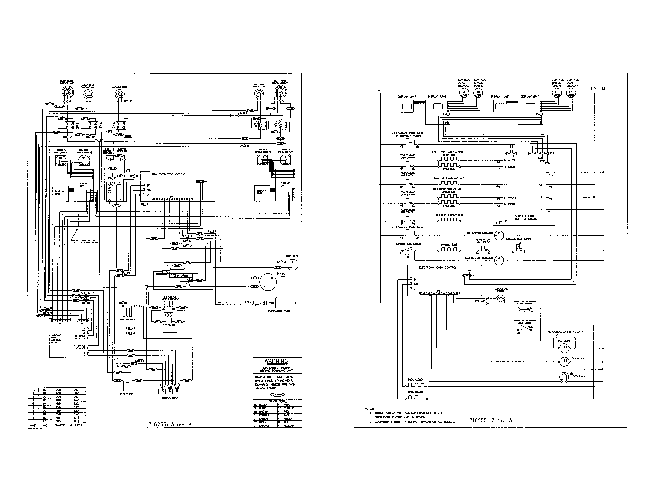 Frigidaire GLEF396ASA wiring diagram diagram