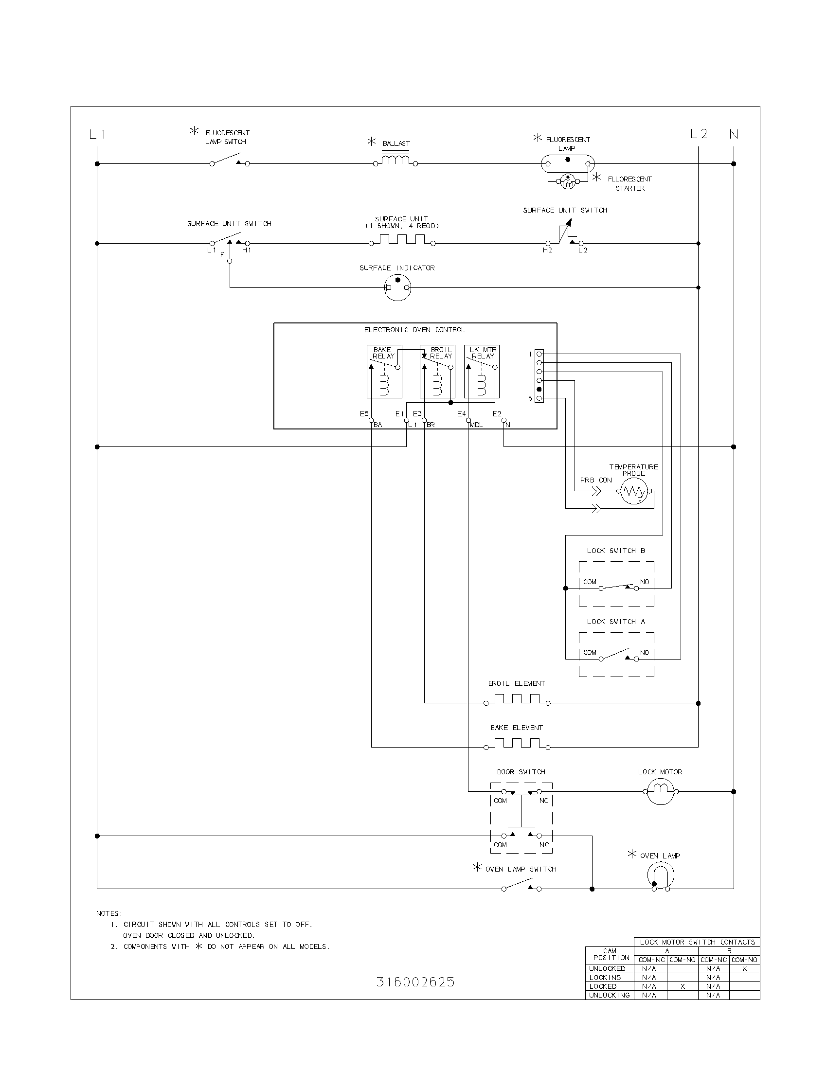 Universal/Multiflex (Frigidaire) MEF352BGWE wiring diagram diagram
