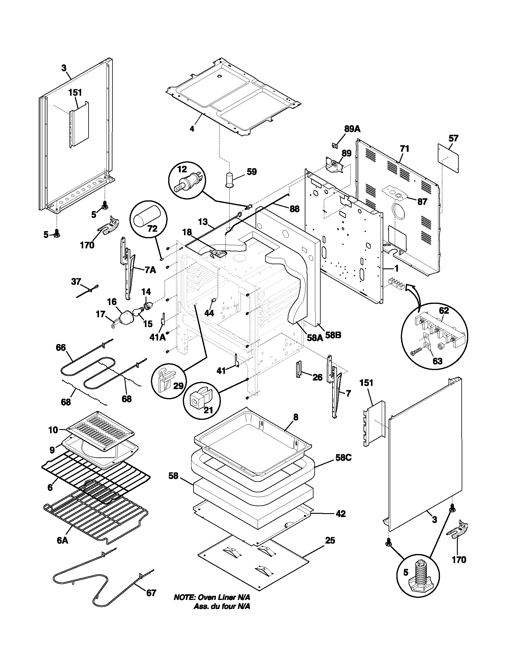 Kelvinator KEF355ASB body diagram