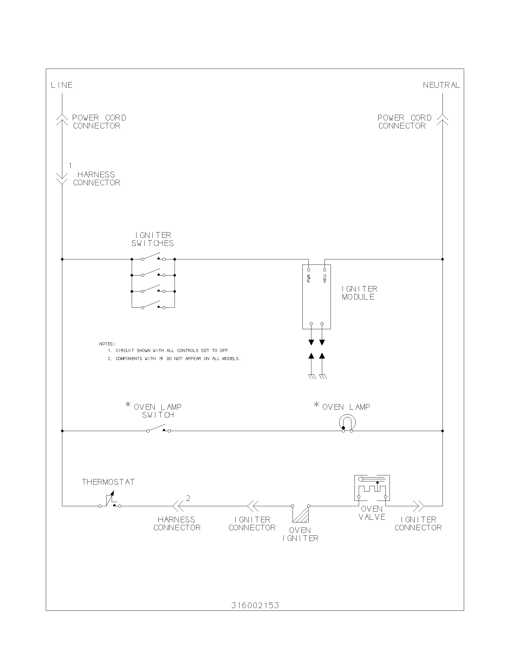 Universal/Multiflex (Frigidaire) MGF316WGSJ wiring diagram diagram
