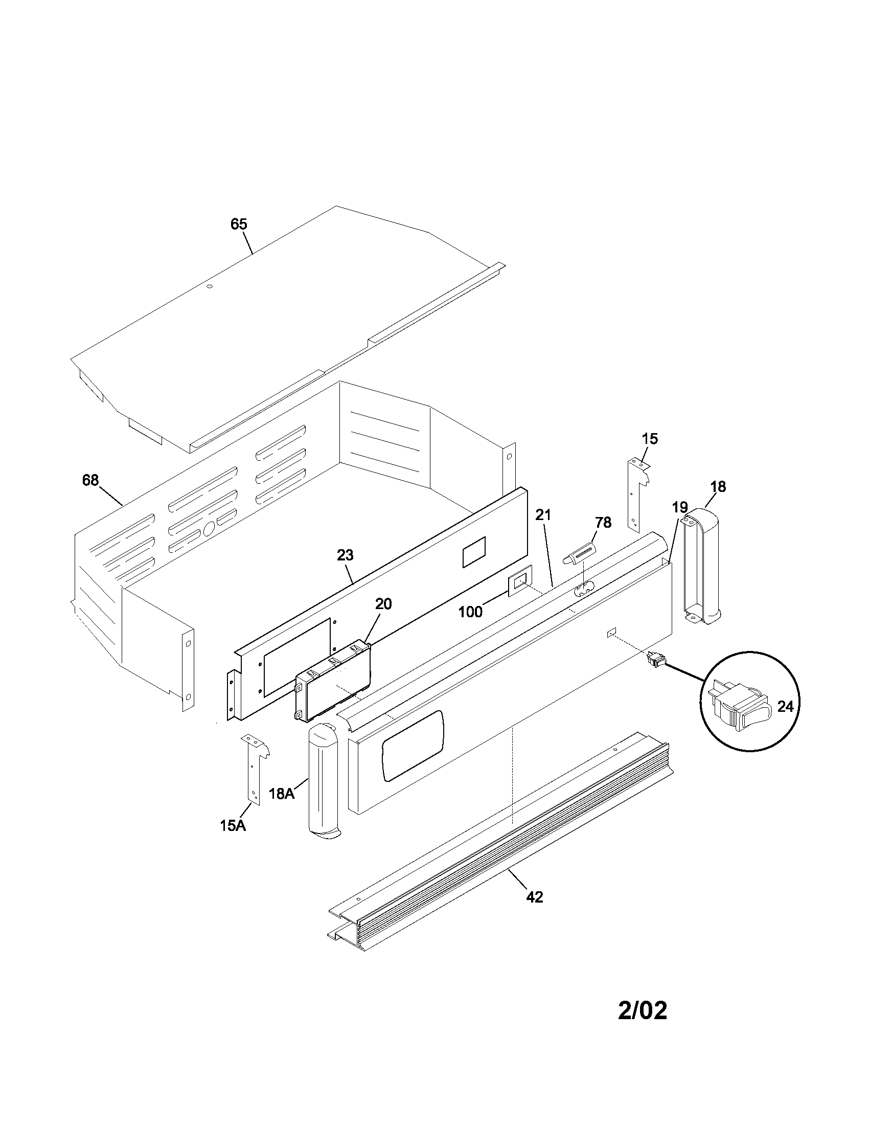Frigidaire FEB24S2ABA control panel diagram