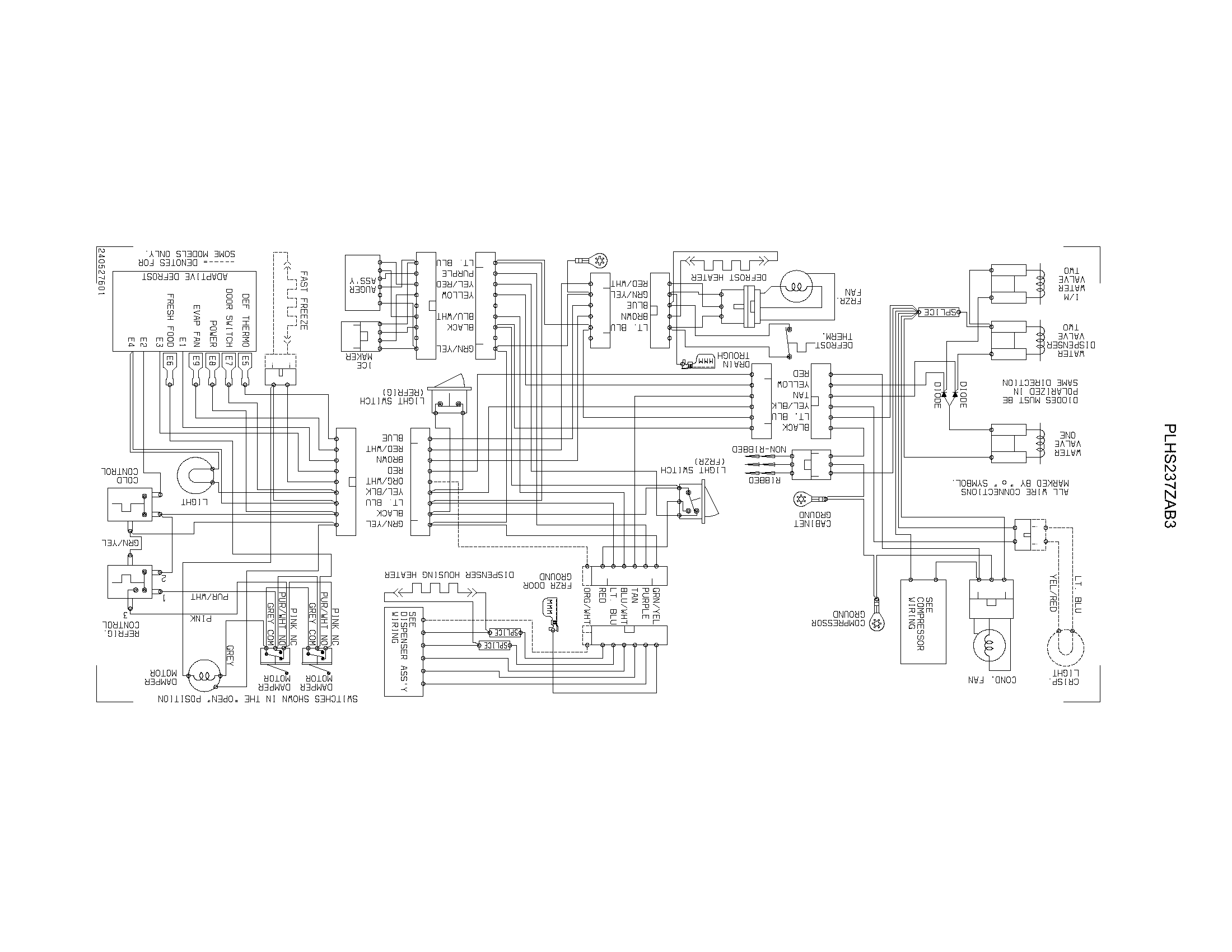 Frigidaire PLHS237ZAB2 wiring diagram diagram