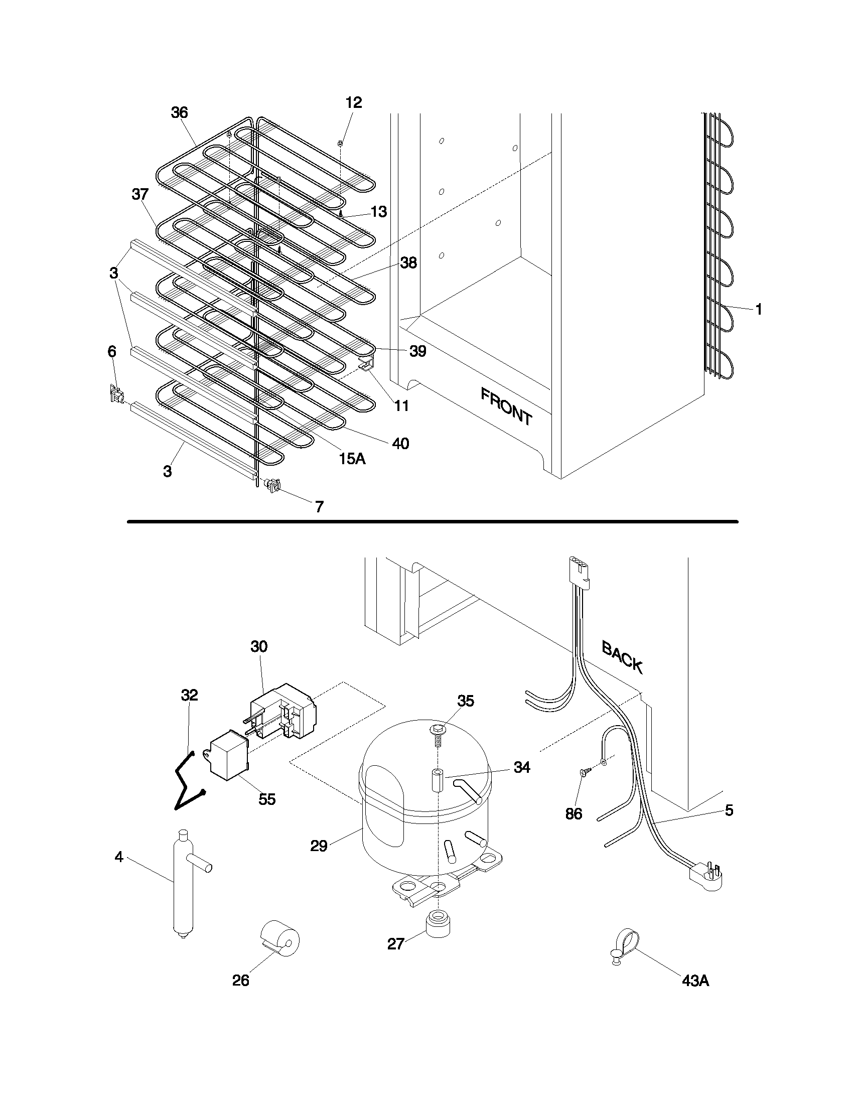 Frigidaire FFU21C5AW1 system diagram