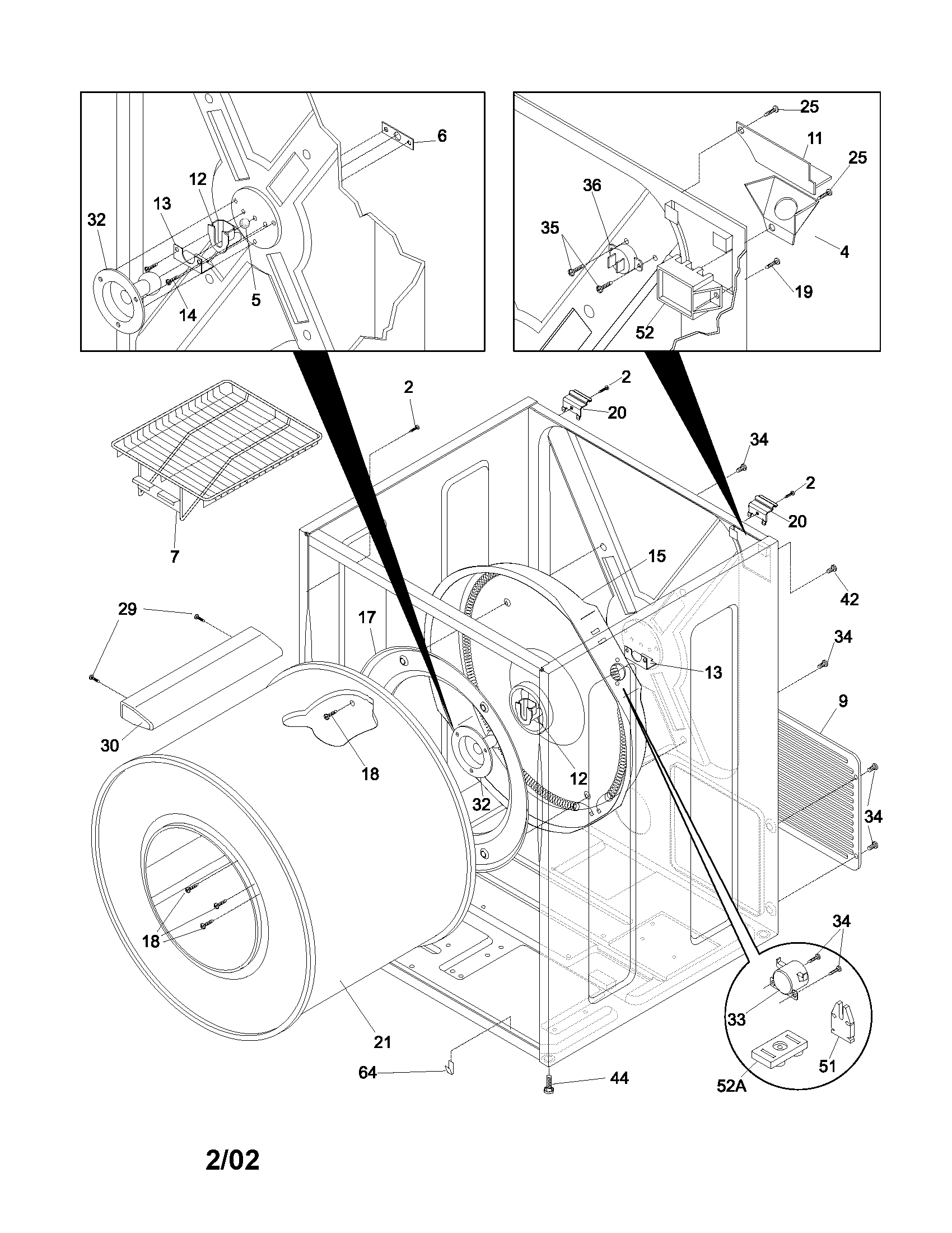 Frigidaire GLEQ642AS0 dry cab,heater diagram