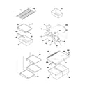 Frigidaire FRT21FR6AW3 shelves diagram