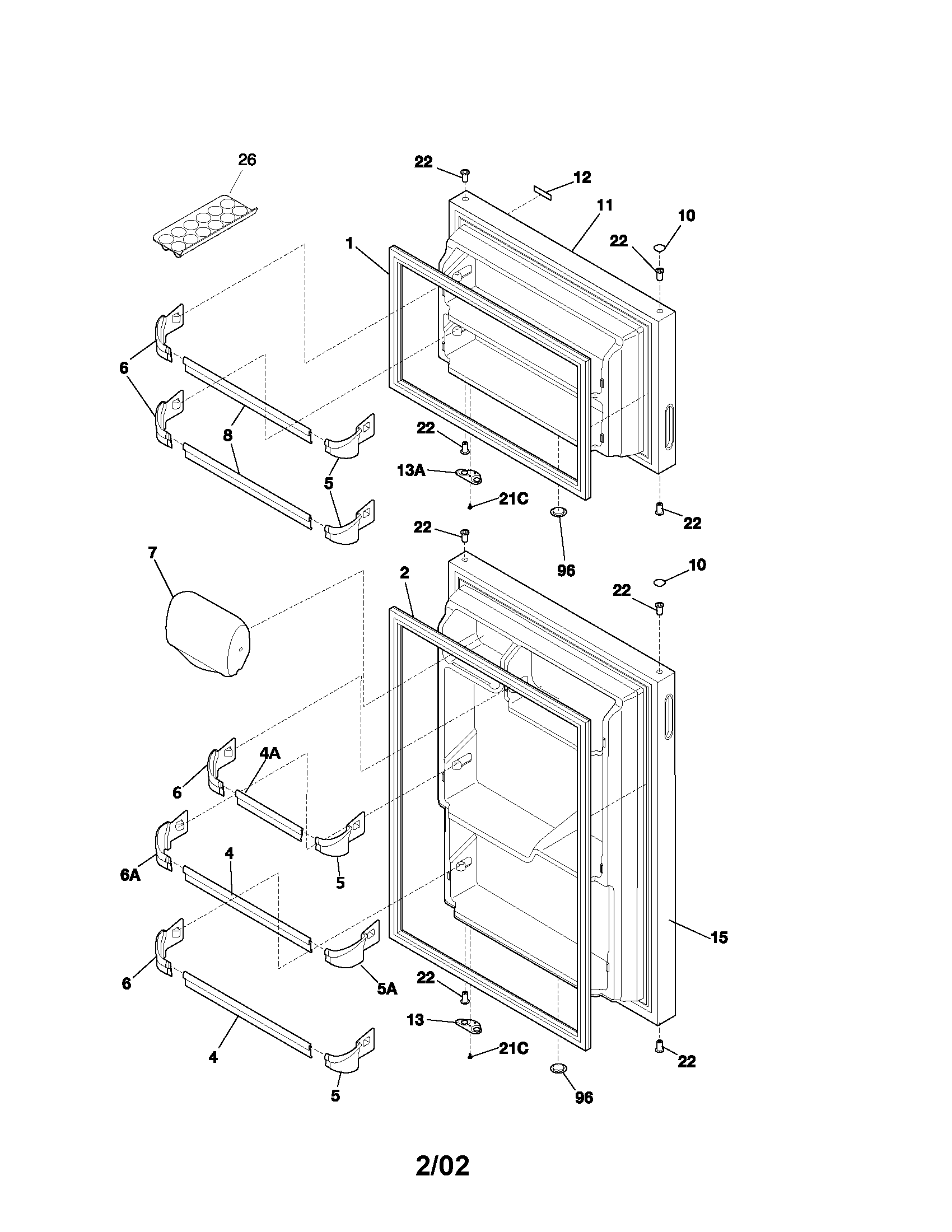 Kenmore 25331428101 door diagram