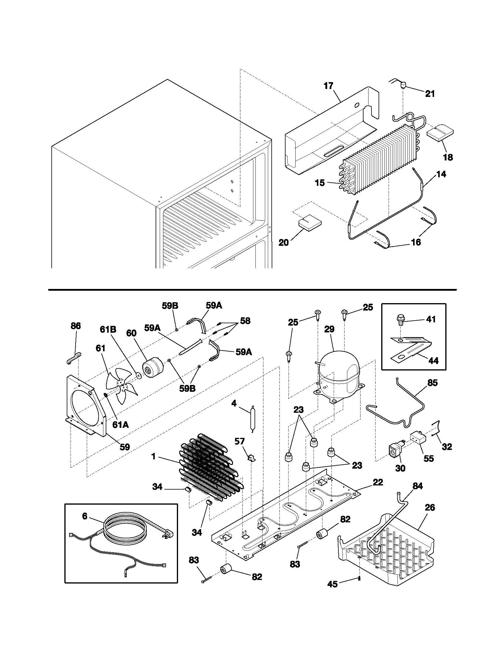 Frigidaire GLHT184RAW2 system diagram