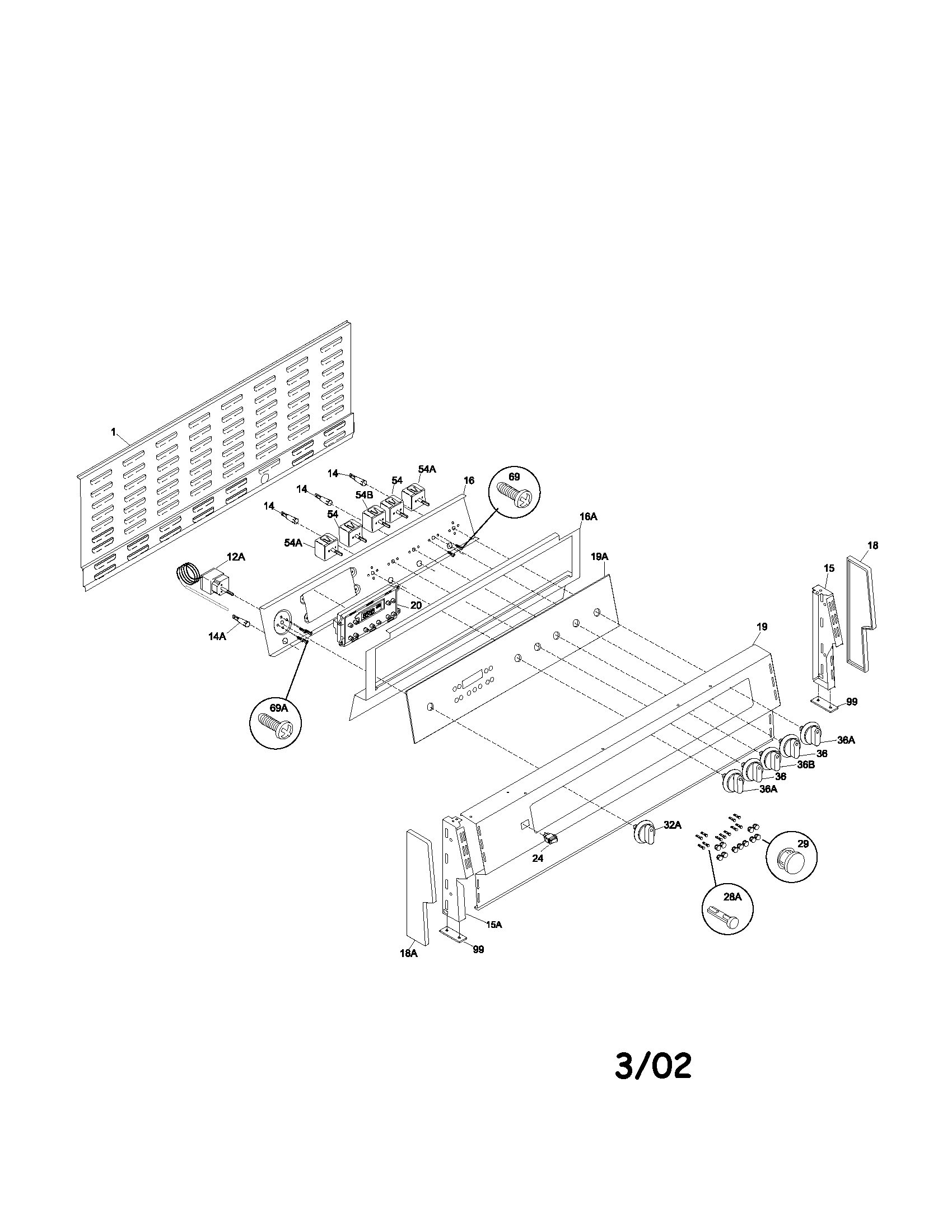 Frigidaire PLEF489ACB backguard diagram