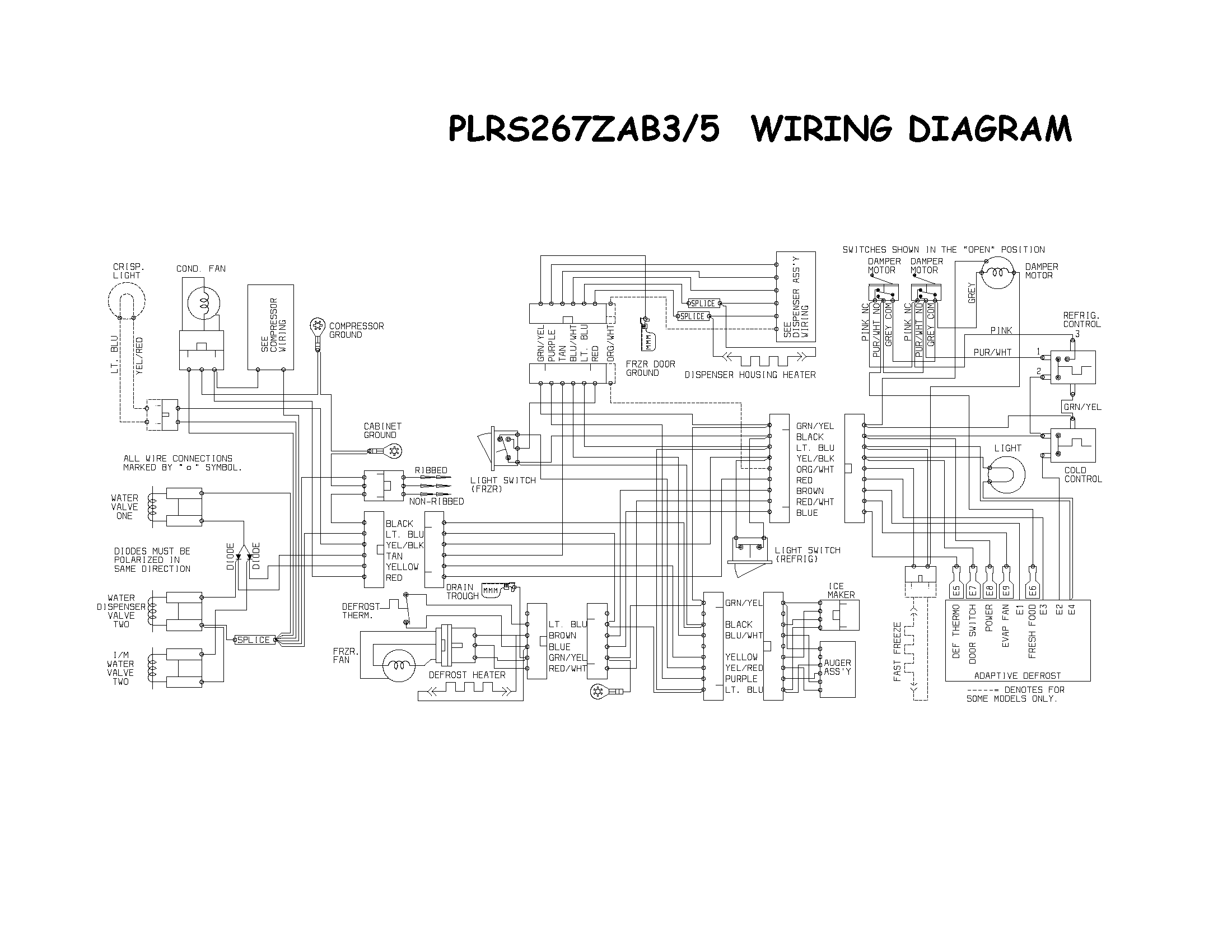 Frigidaire PLRS267ZAB3 wiring diagram diagram