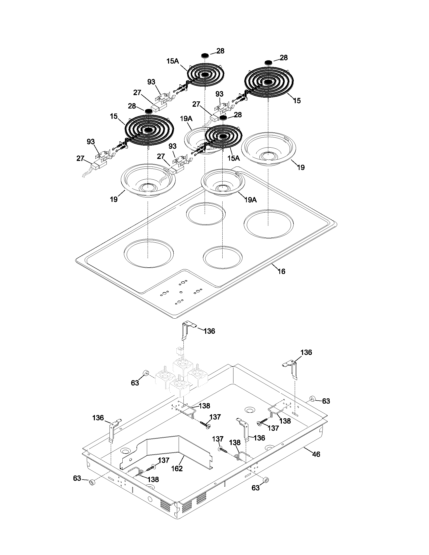 Frigidaire FEC32C4ASB main top diagram