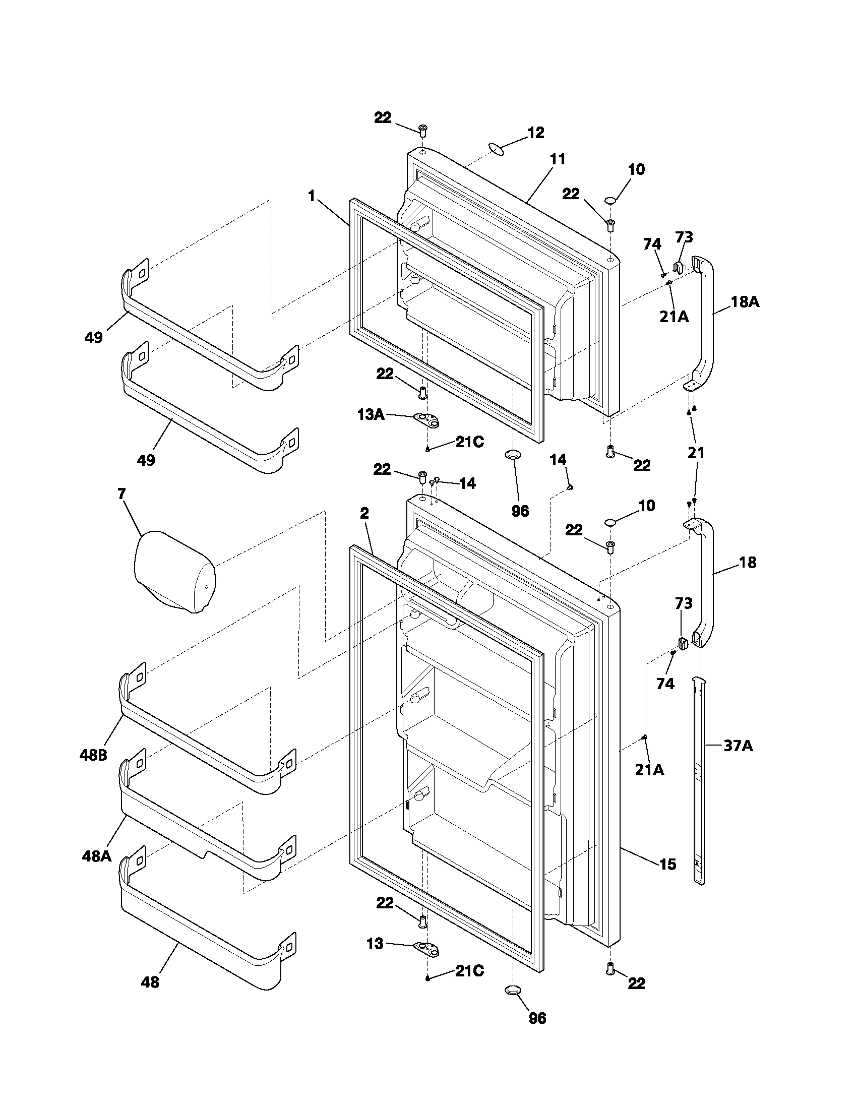 Gibson GRT18S6AQ1 door diagram