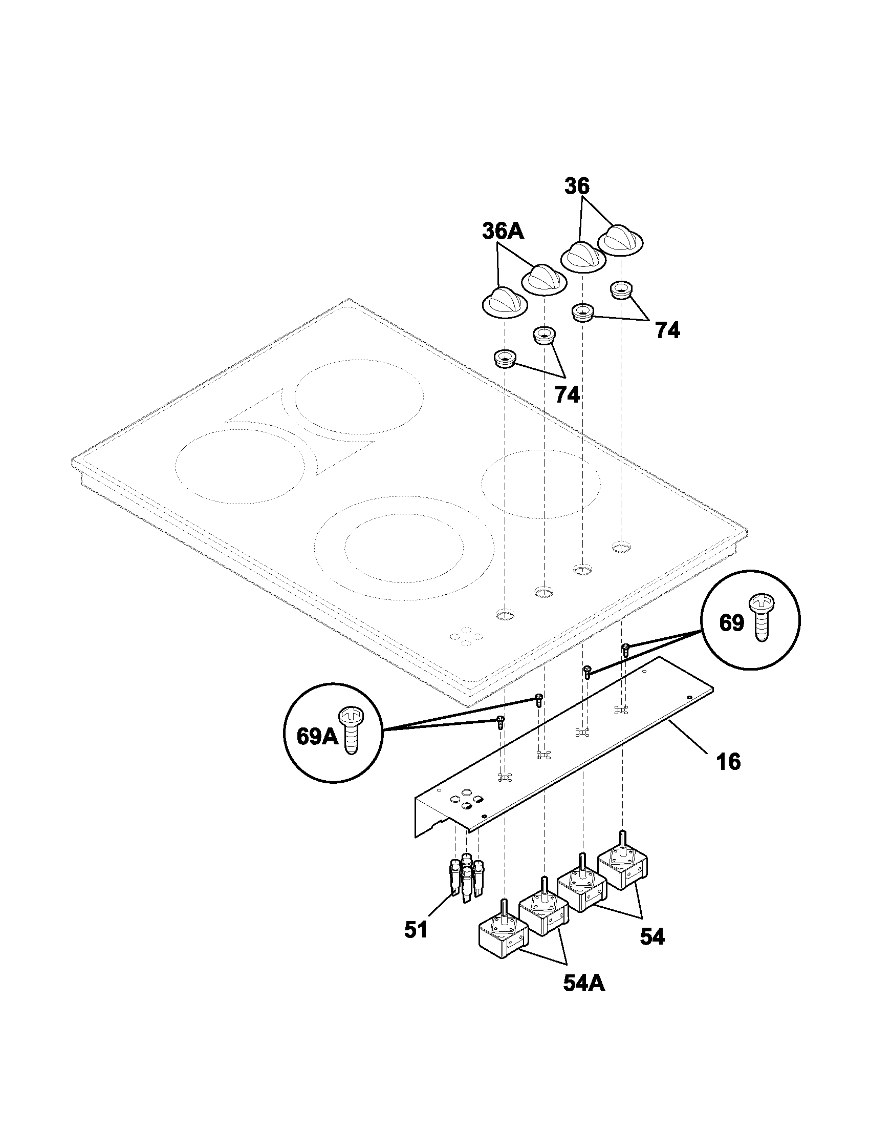 Frigidaire GLEC30S8AQB control panel diagram