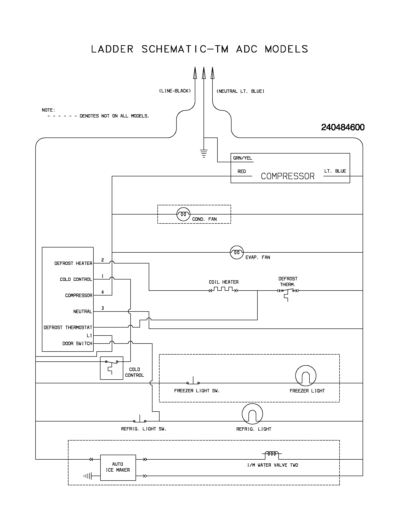 Frigidaire FRT21LR7AQ5 wiring schematic diagram