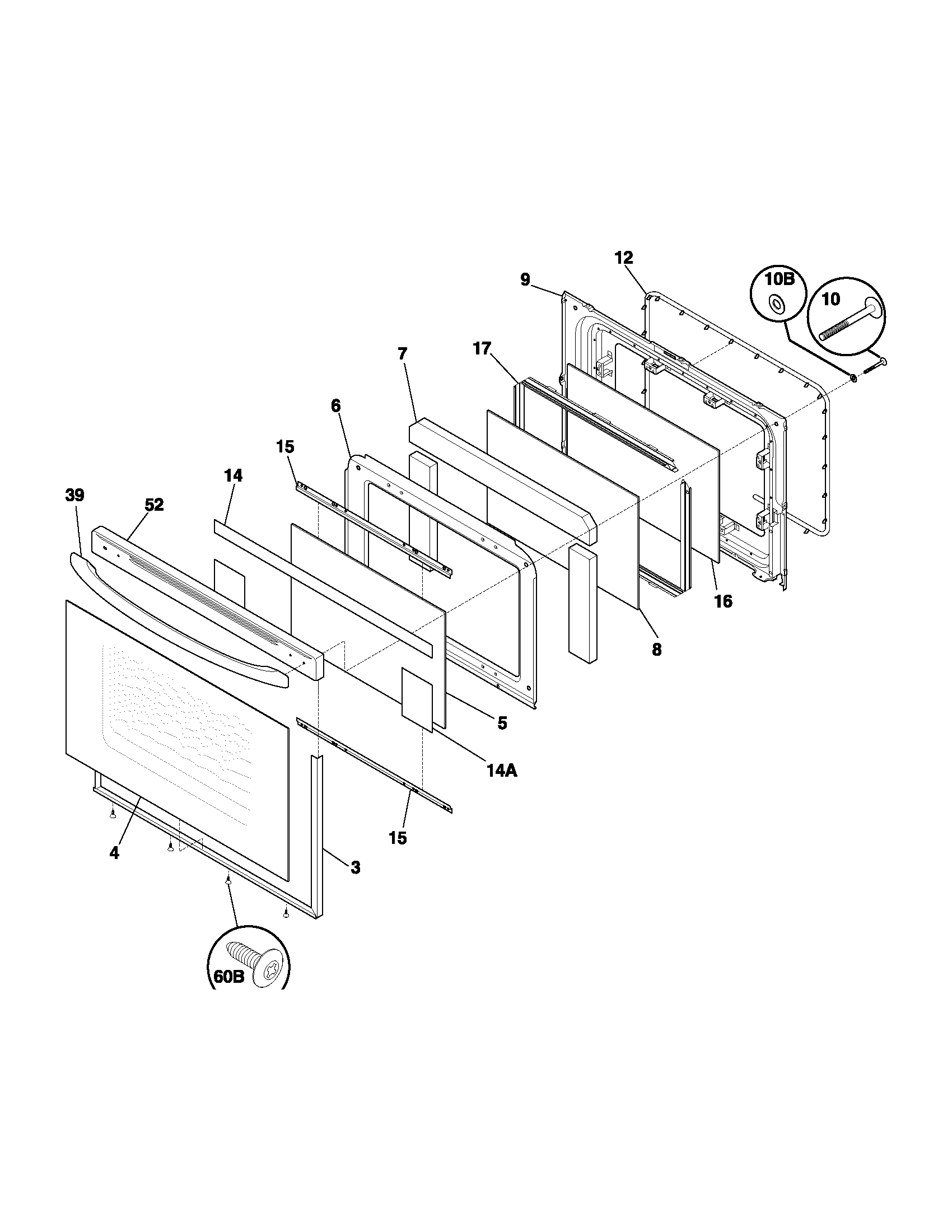 Frigidaire GLGF377ASE door diagram