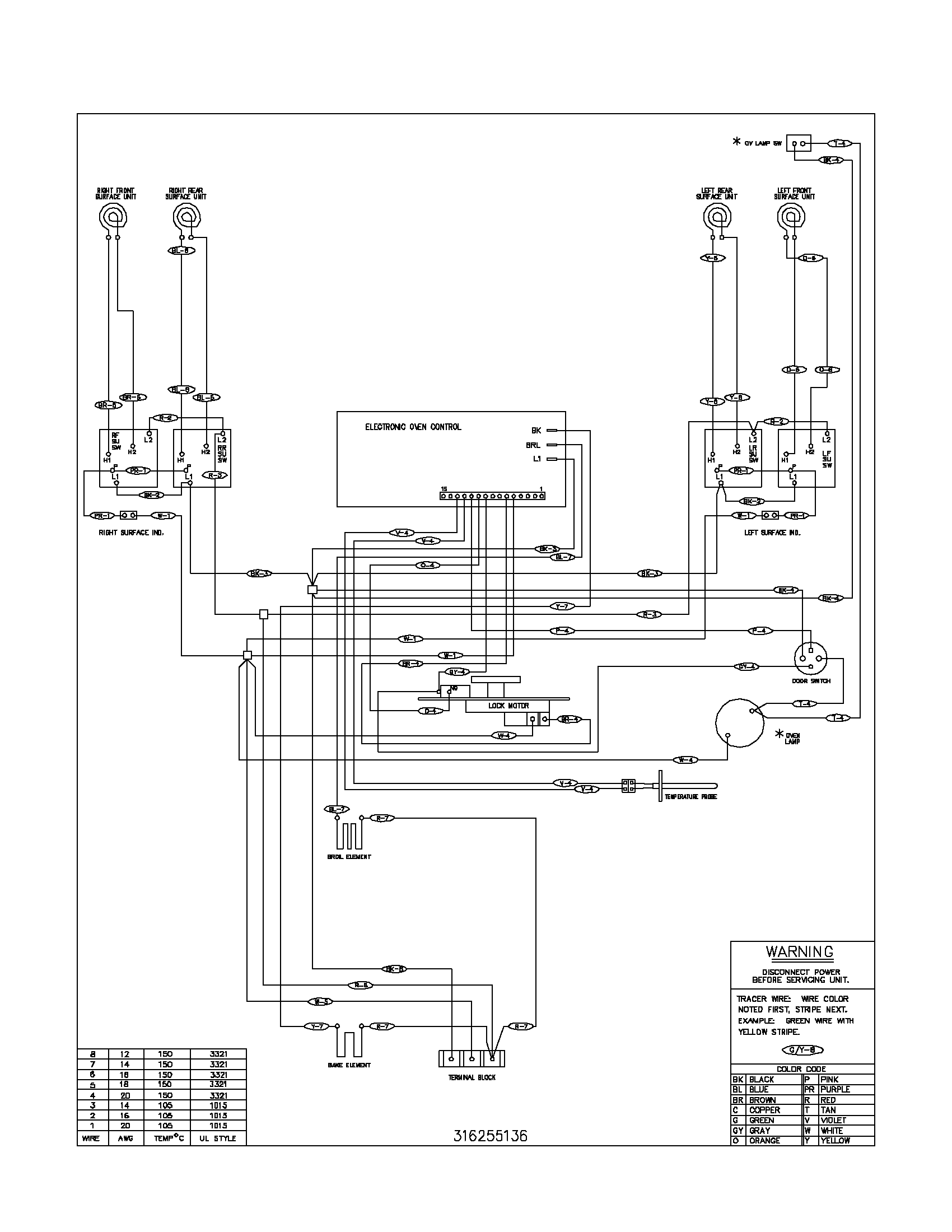 Frigidaire FEF355ASC wiring diagram diagram