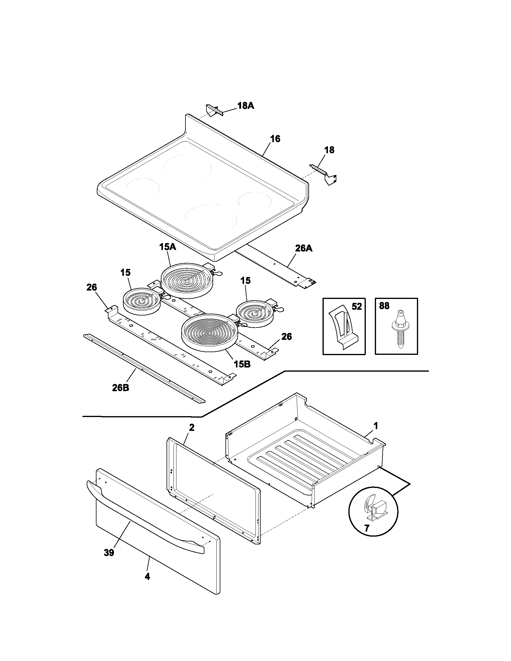 Kenmore 79092413200 top/drawer diagram