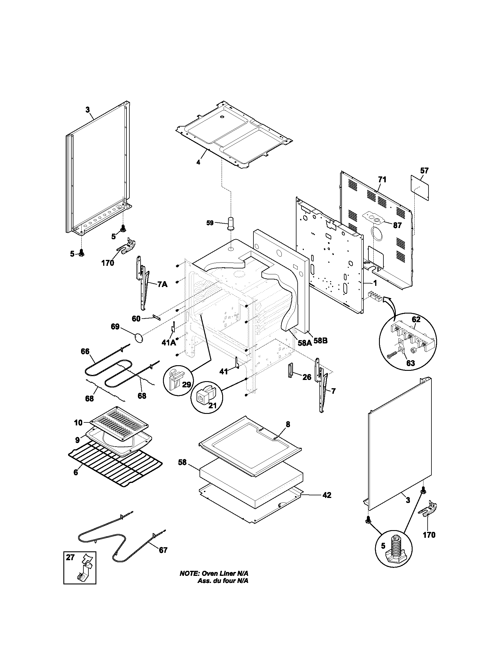 Kenmore 79091010200 body diagram