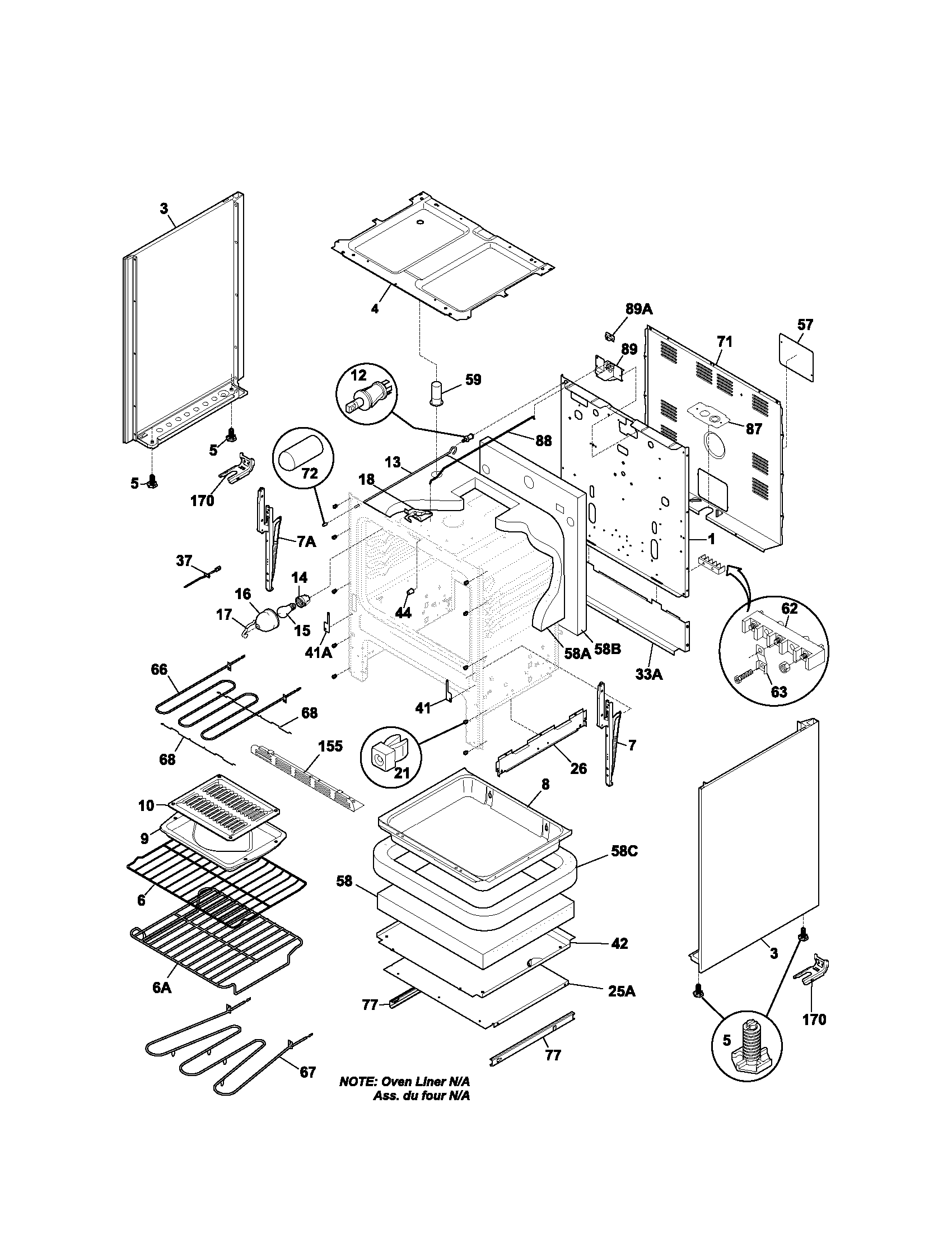 Kenmore 79093752102 body diagram