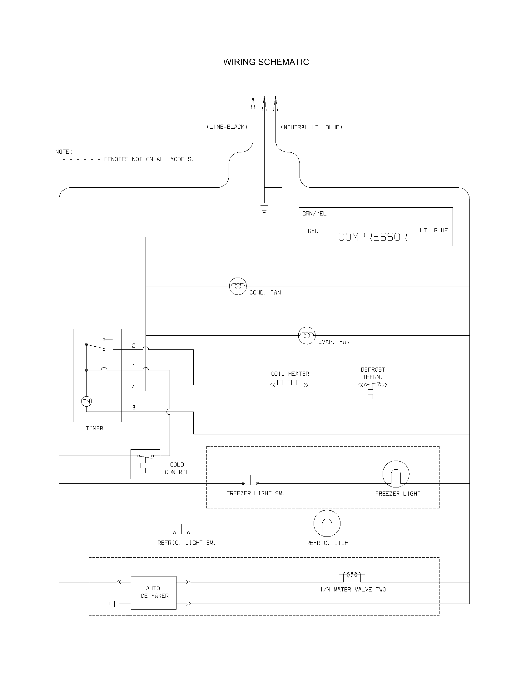 Kenmore 25361112101 wiring schematic diagram