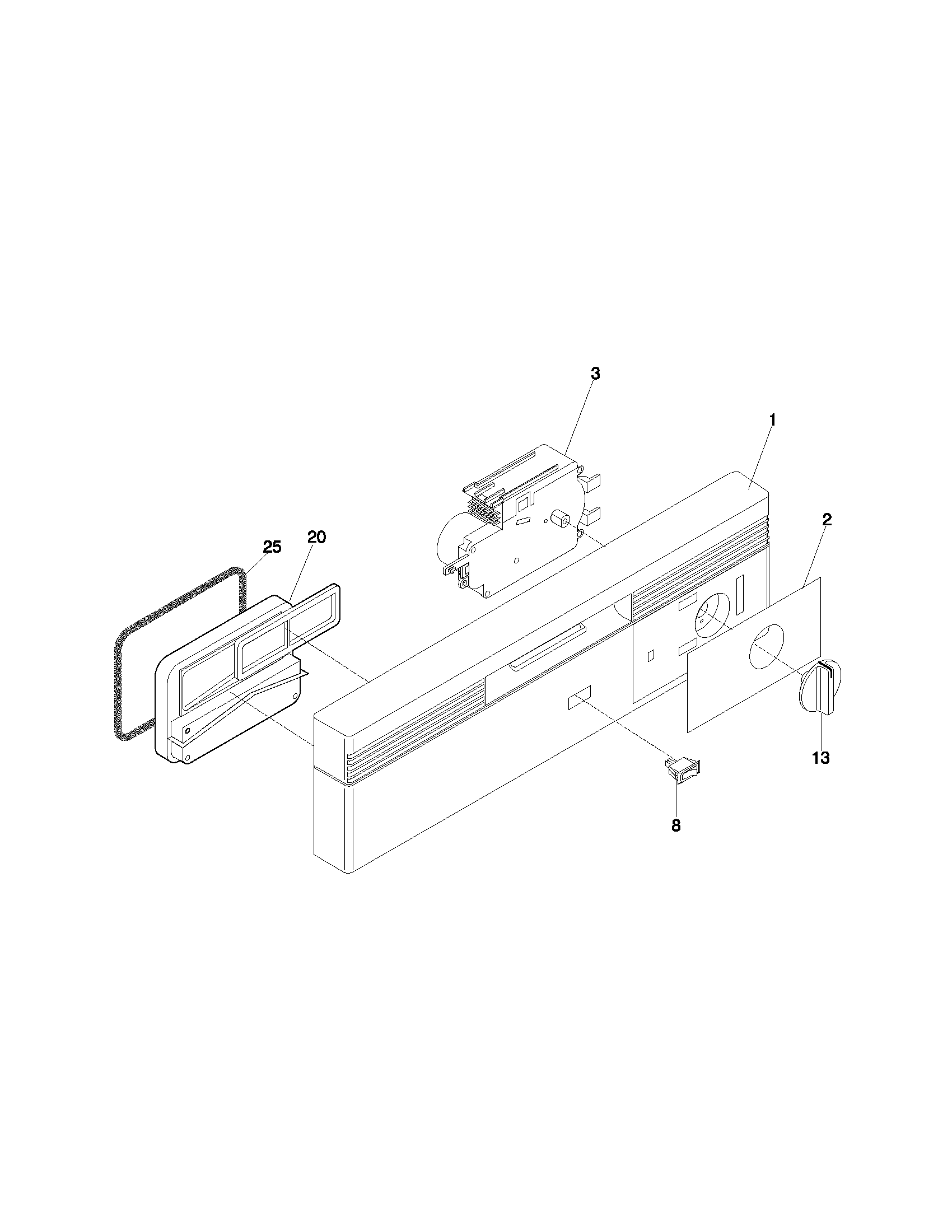Frigidaire FDB101SAW1 control panel diagram