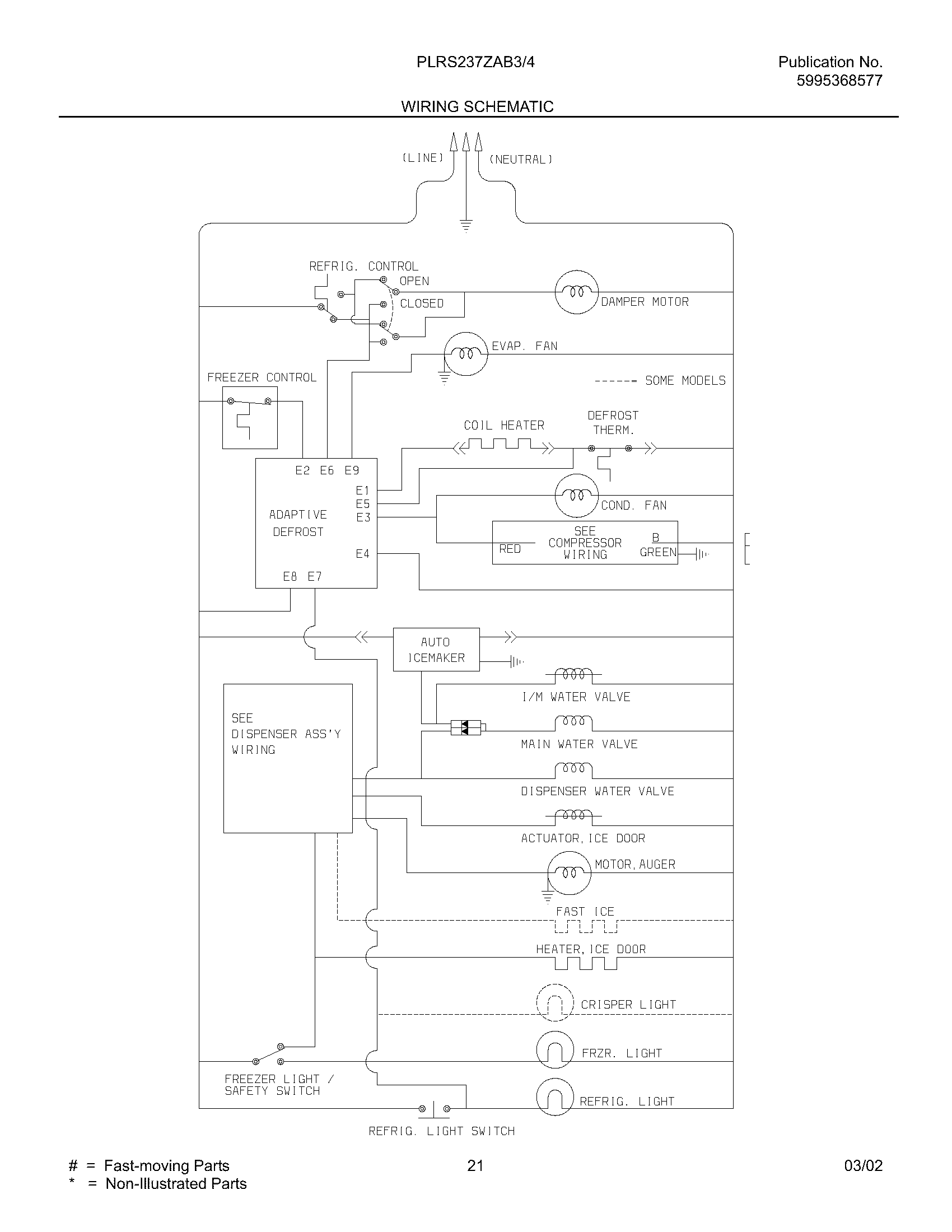 Frigidaire PLRS237ZAB4 wiring schematic diagram