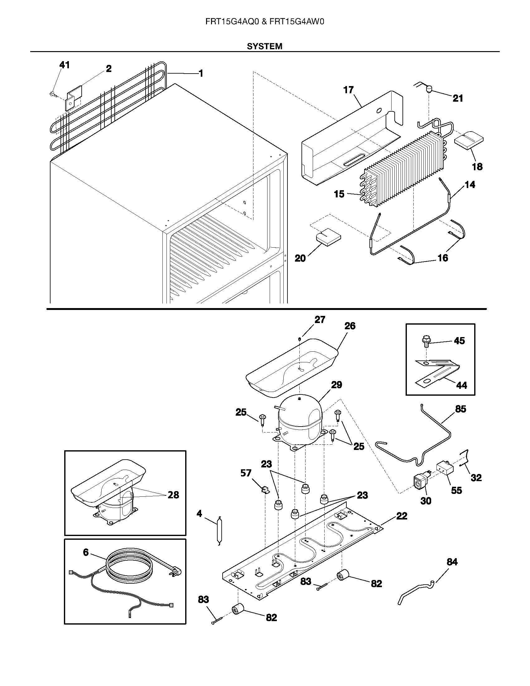 Frigidaire FRT15G4AW0 system diagram
