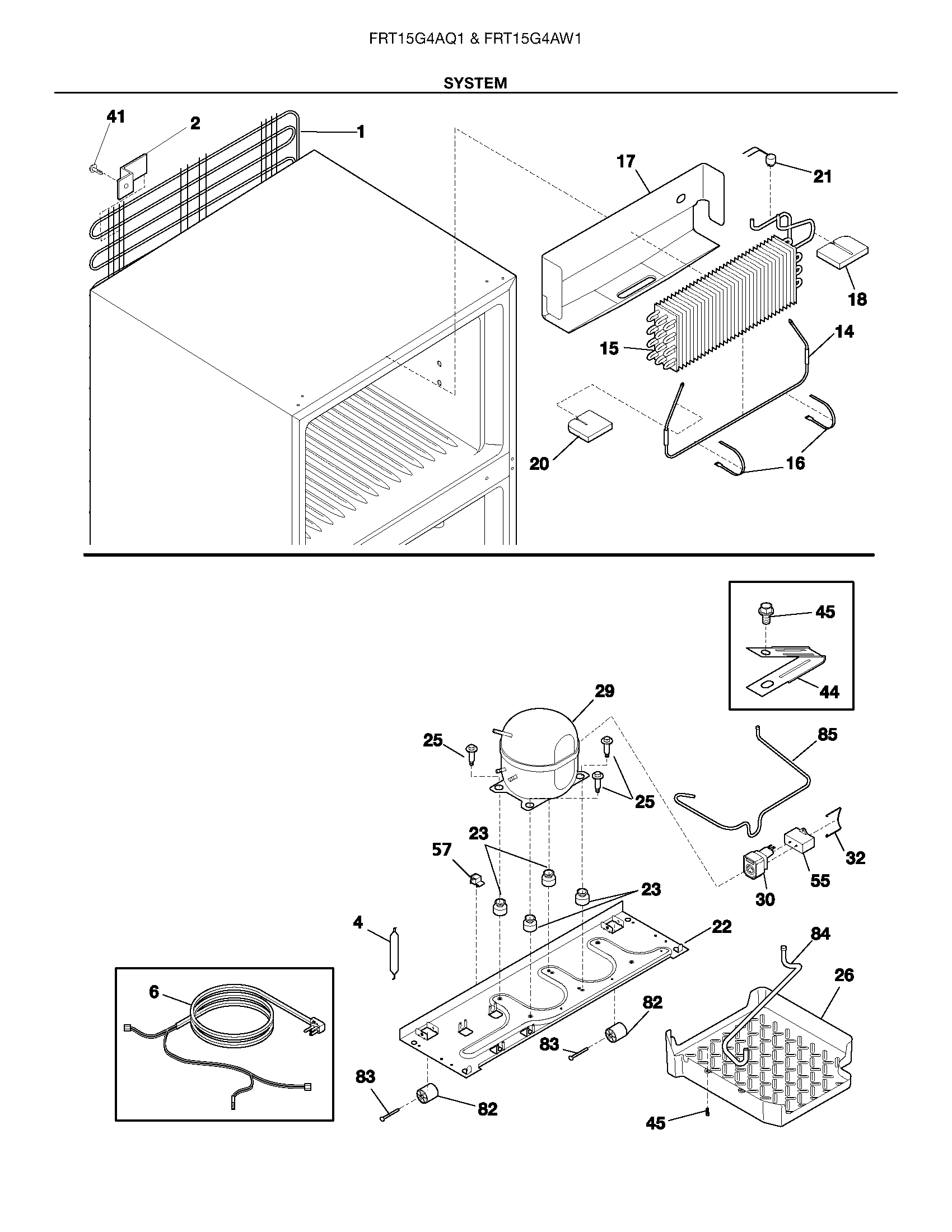 Frigidaire FRT15G4AW0 system diagram
