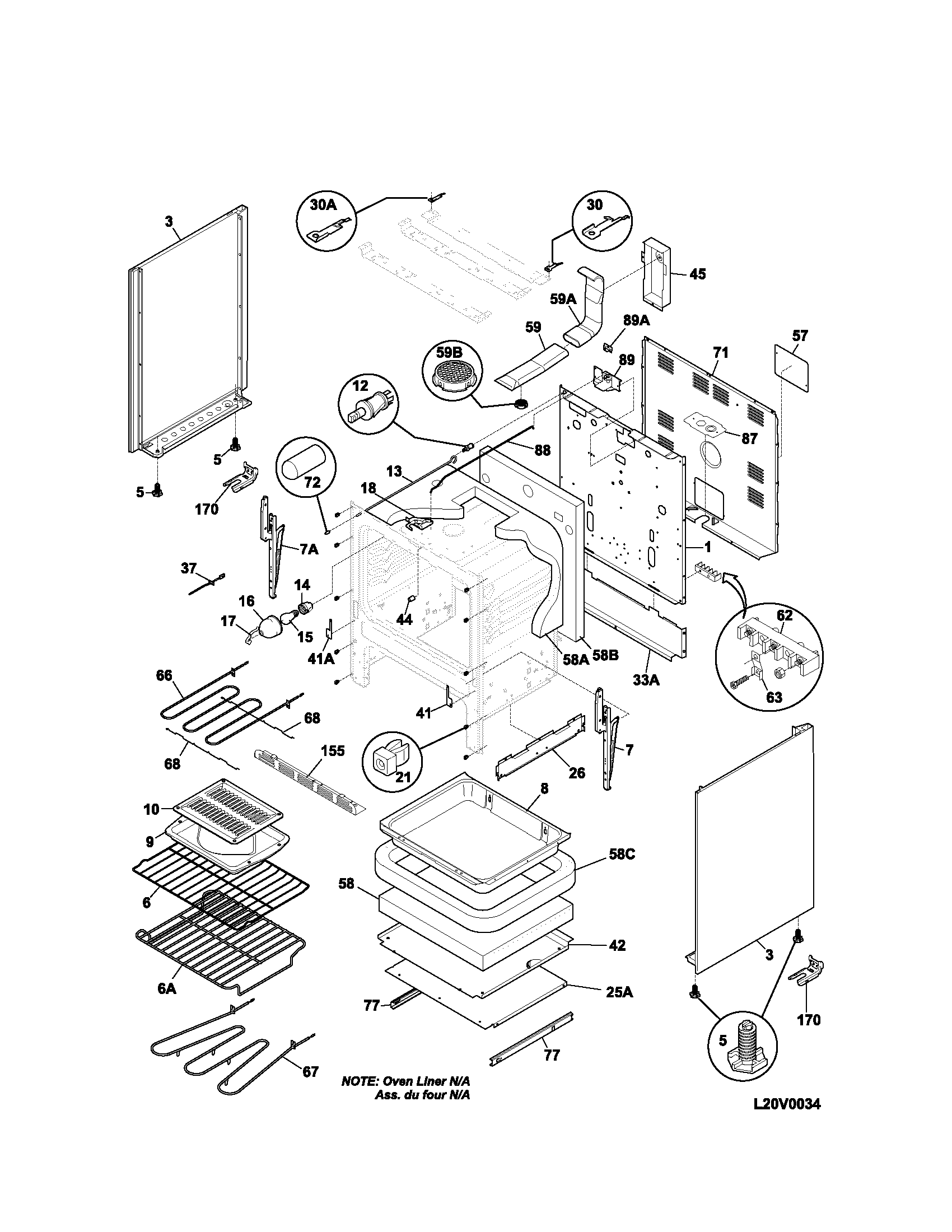 Kenmore 79095595102 body diagram