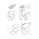 Frigidaire FRT21H7ASB0 shelves diagram