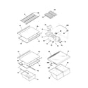 Frigidaire FRT18G4AW8 shelves diagram