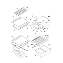 Frigidaire FRT15G4BW0 shelves diagram