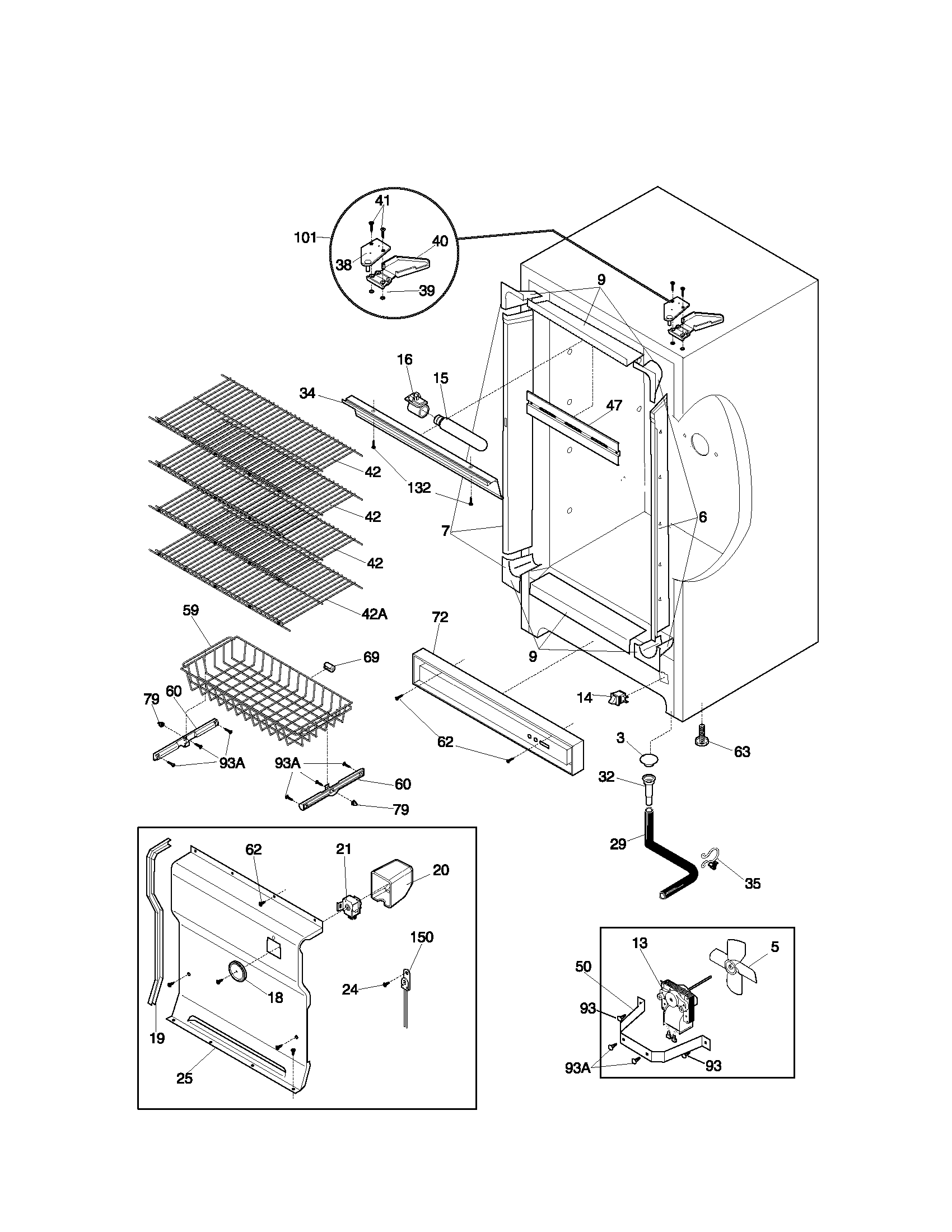 Kenmore 25321041104 cabinet diagram