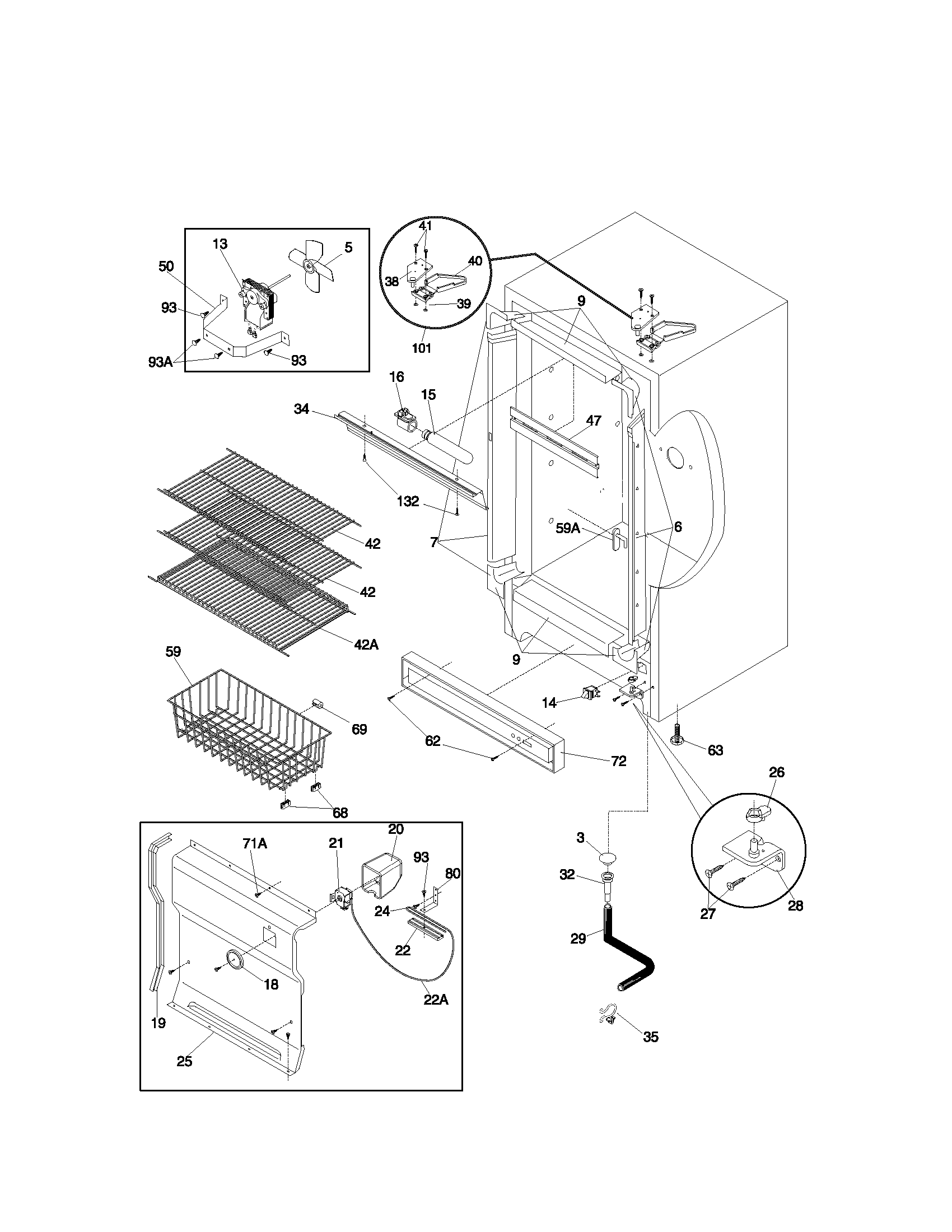 Kenmore 25321421105 cabinet diagram