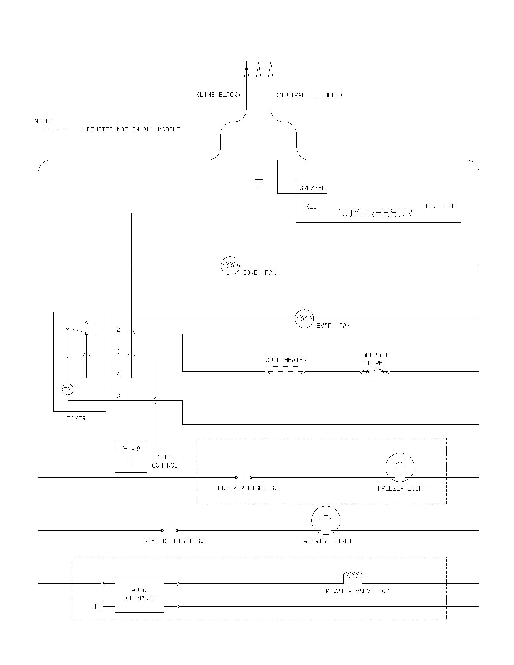 Frigidaire GLRT215RBB2 wiring schematic diagram