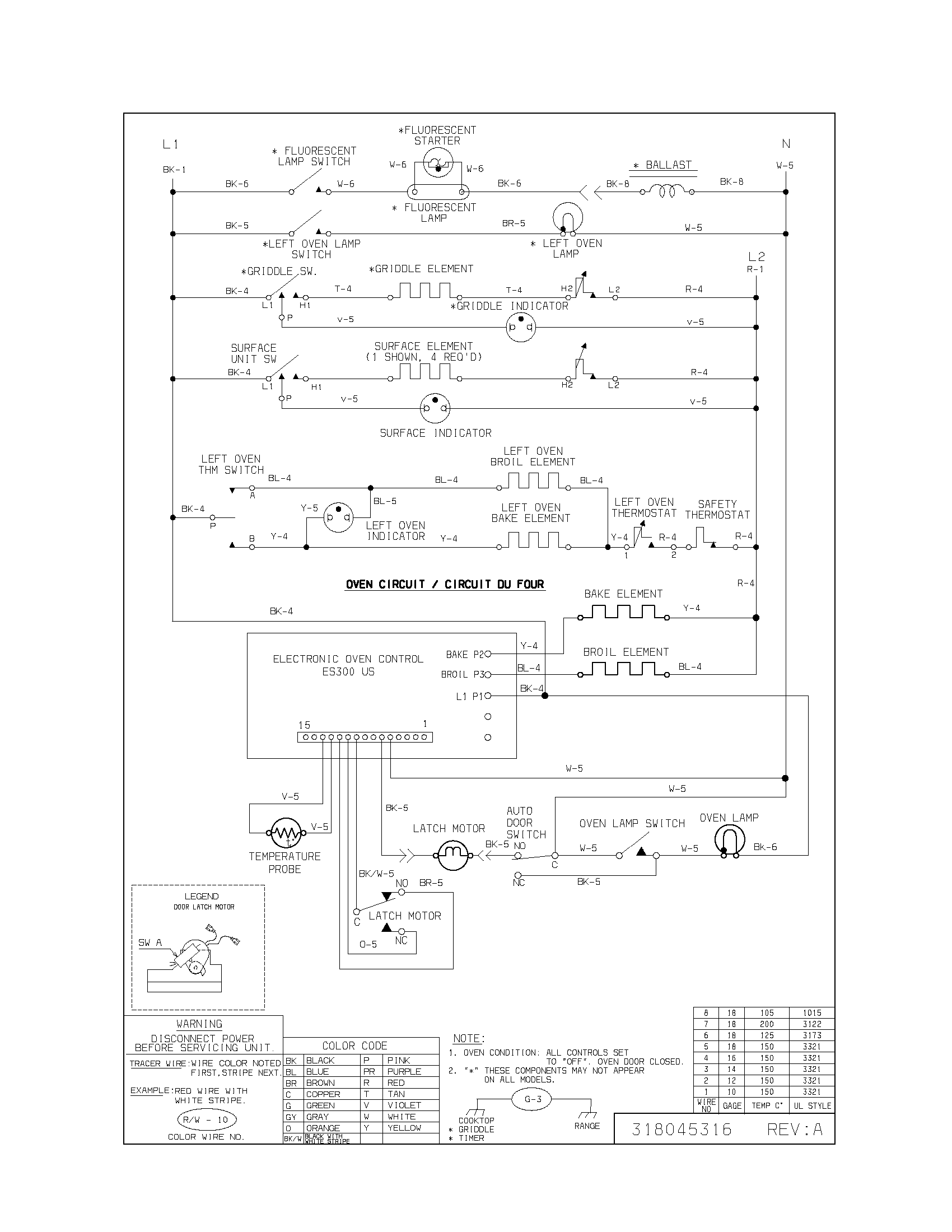 Frigidaire FEF455BBA wiring diagram diagram