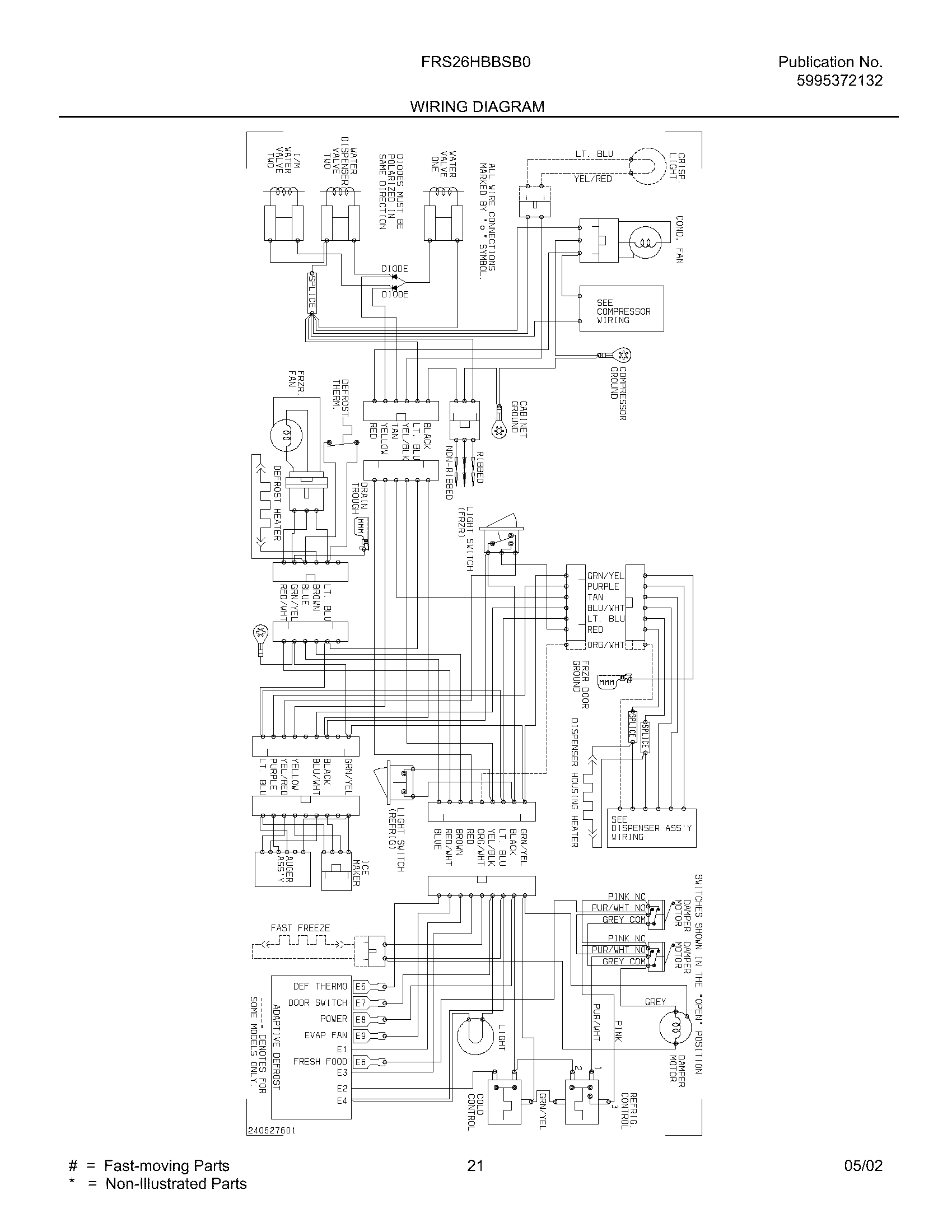 Frigidaire FRS26HBBSB0 wiring diagram diagram