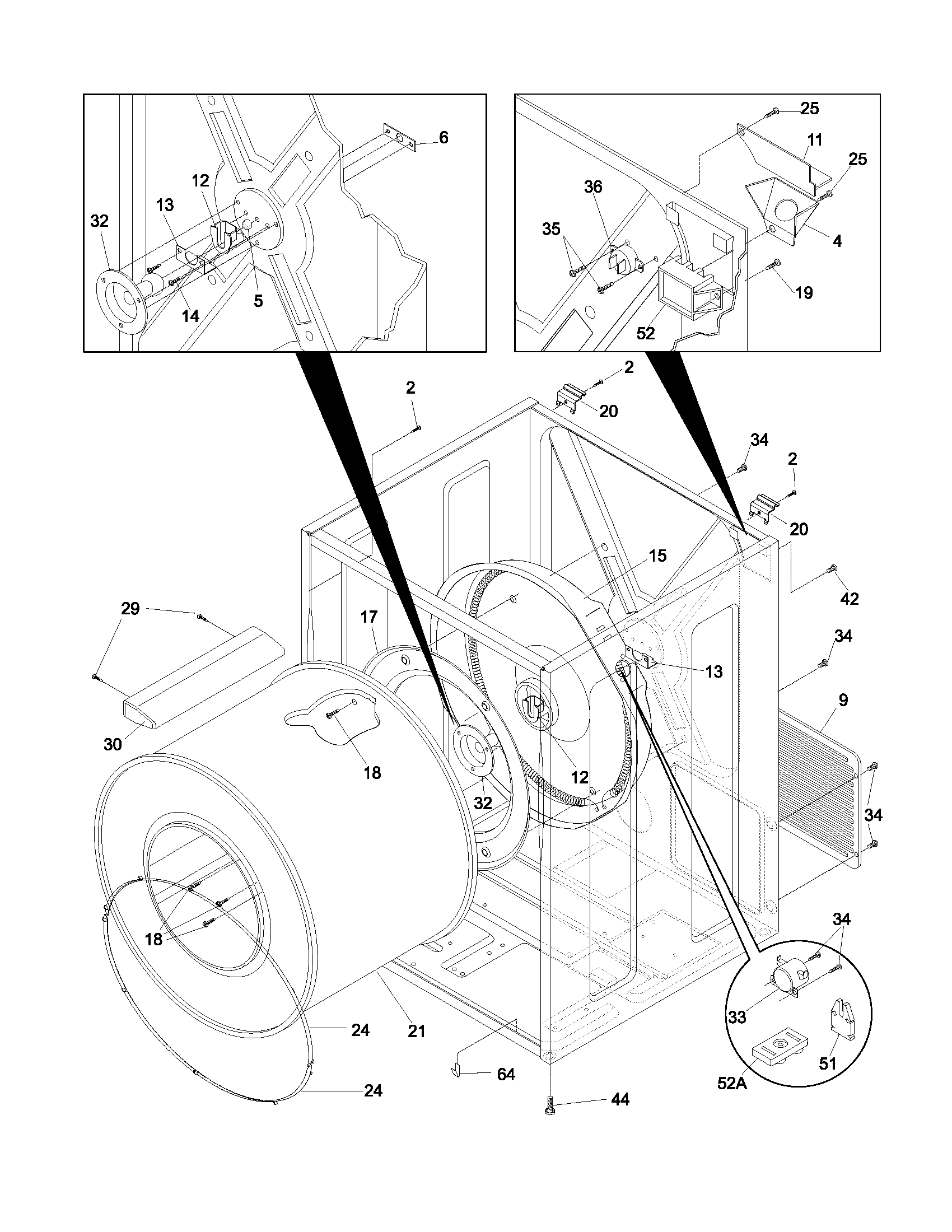 White-Westinghouse SER341AQ1 dry cab,heater diagram