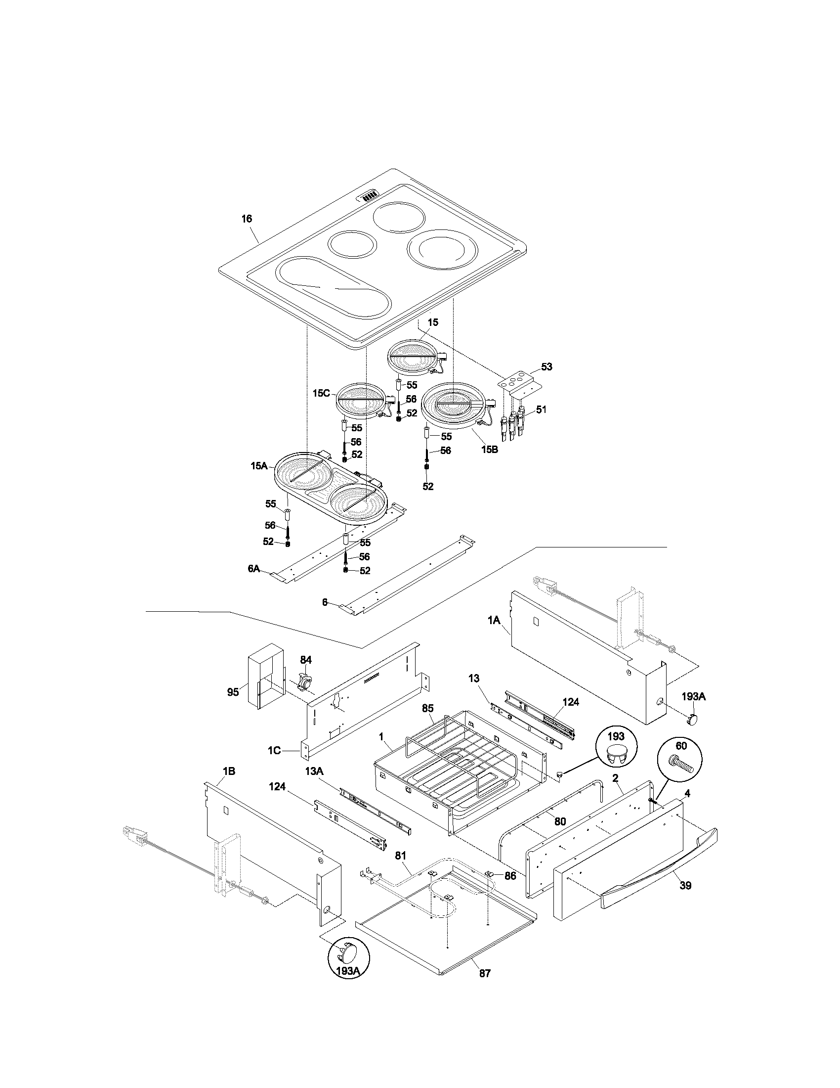 Kenmore Elite 79046823101 top/drawer diagram