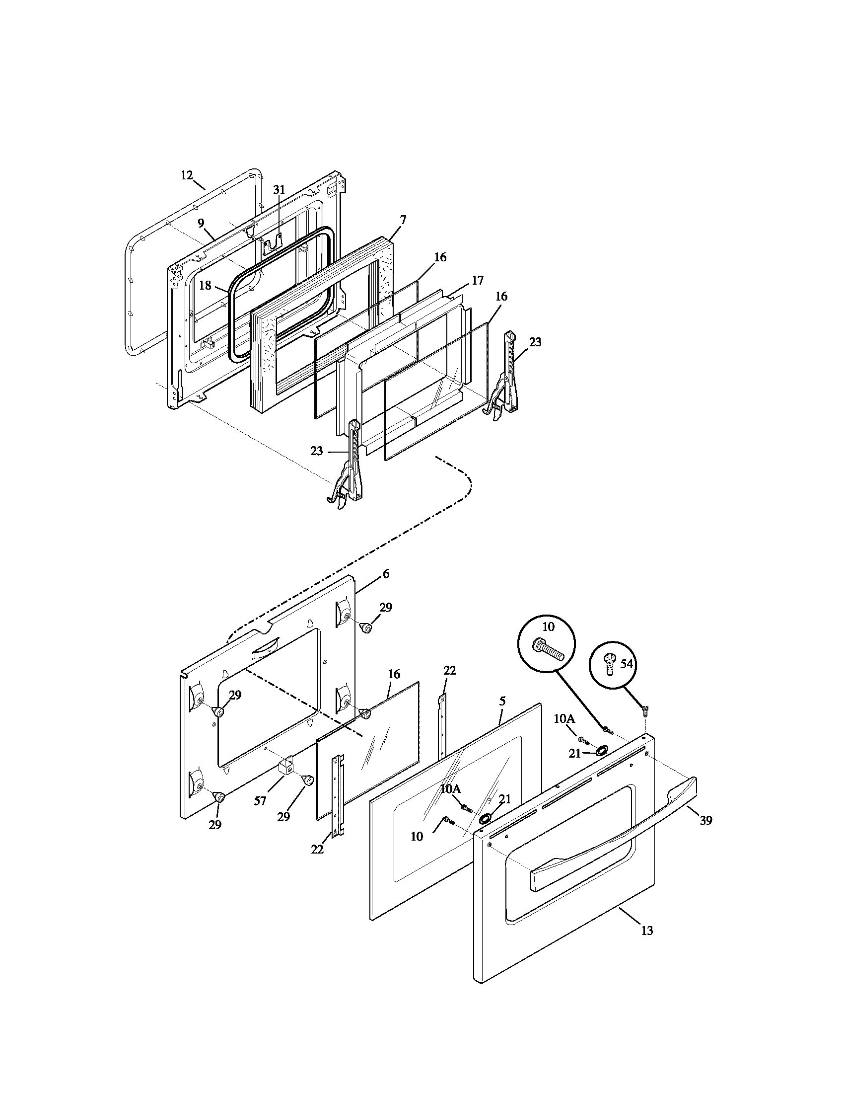 Kenmore Elite 79046823101 door diagram