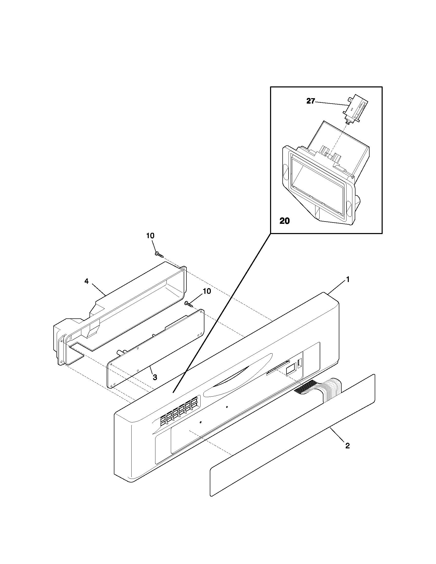 Kenmore 58716079200 control panel diagram