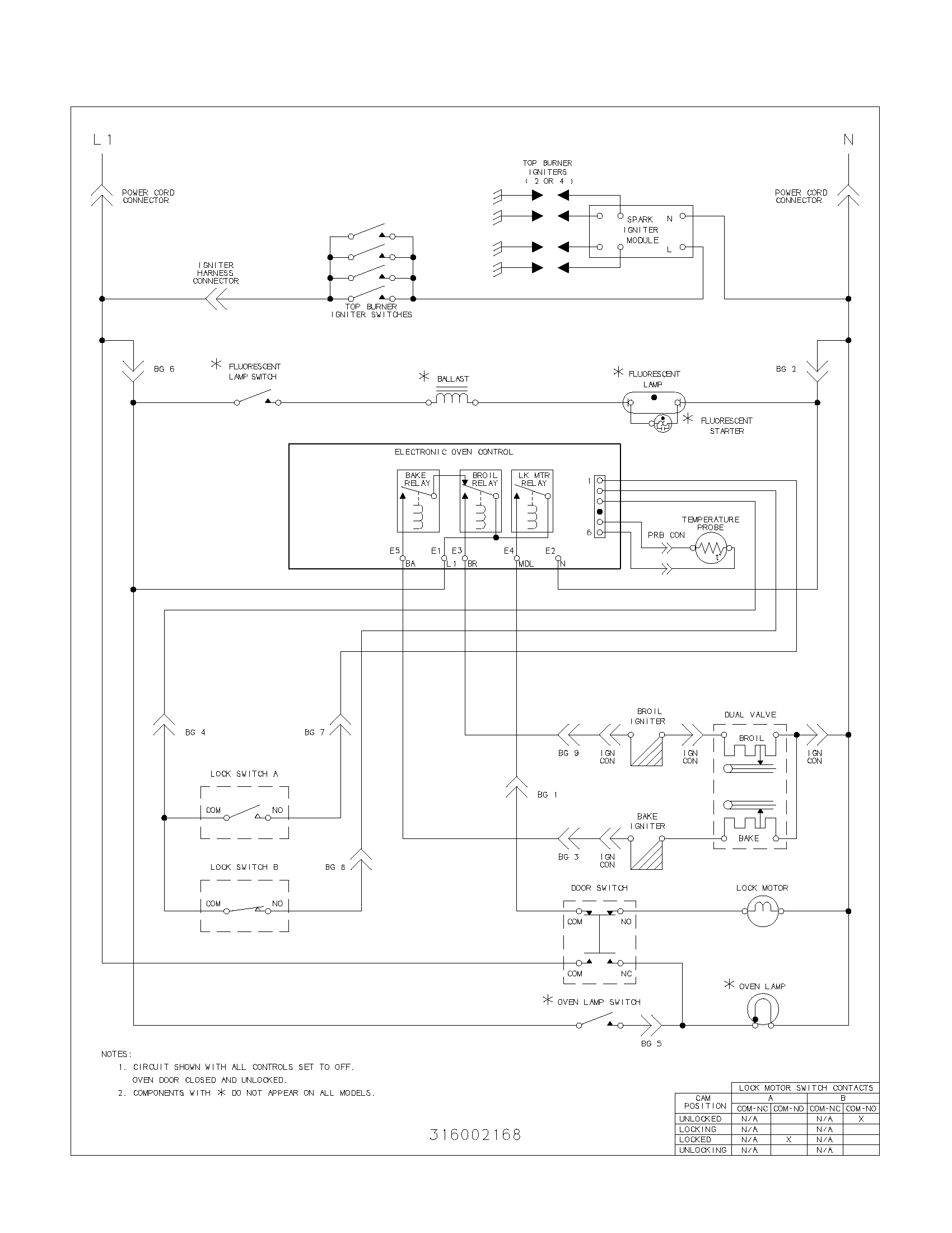 Frigidaire FGF355BXAWA wiring diagram diagram