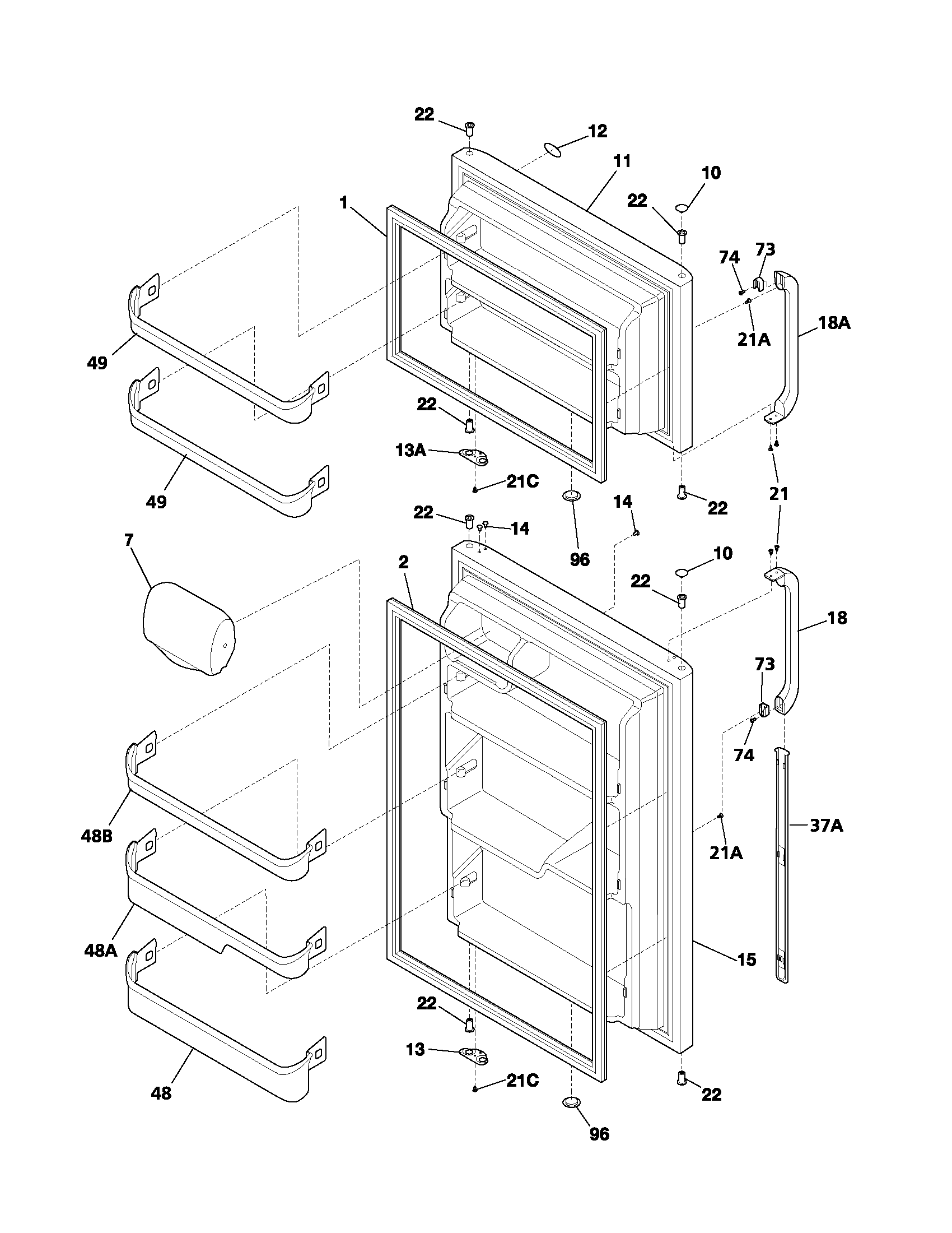 Gibson GRT18S6AQ6 doors diagram