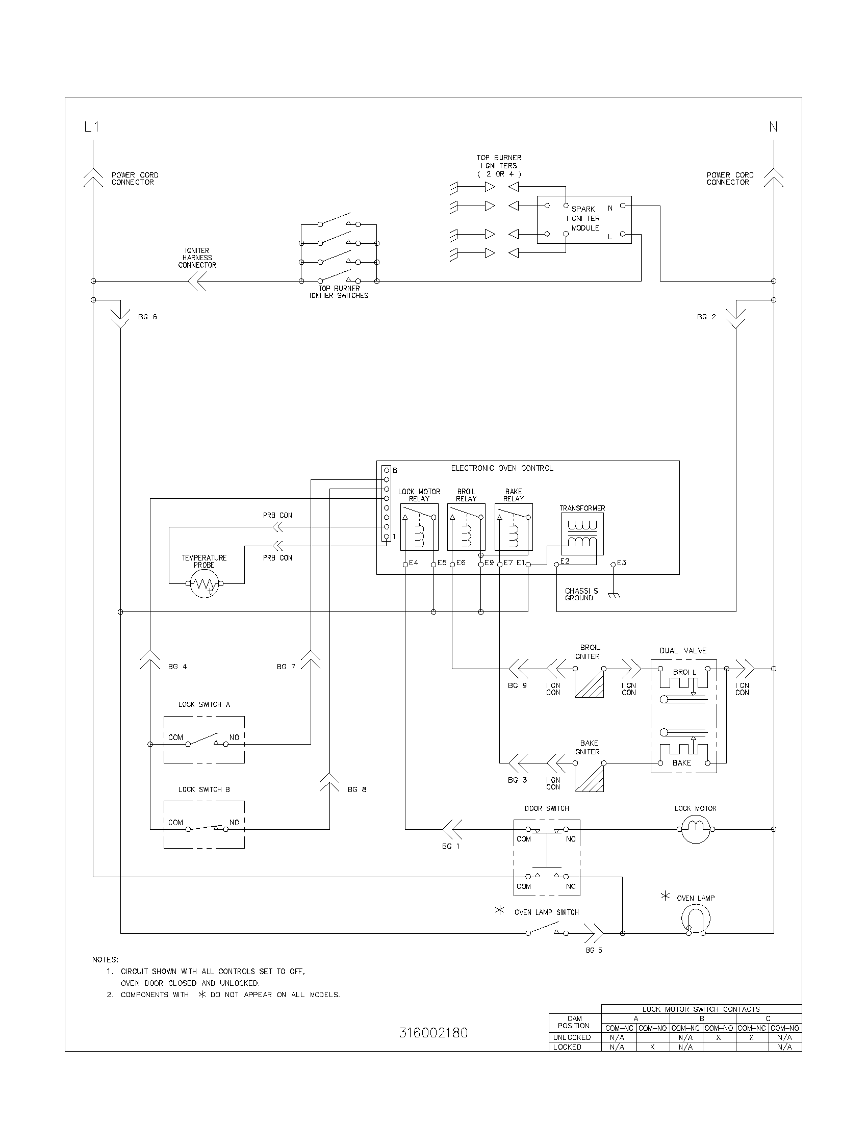 Frigidaire FGF376CXBSA wiring diagram diagram