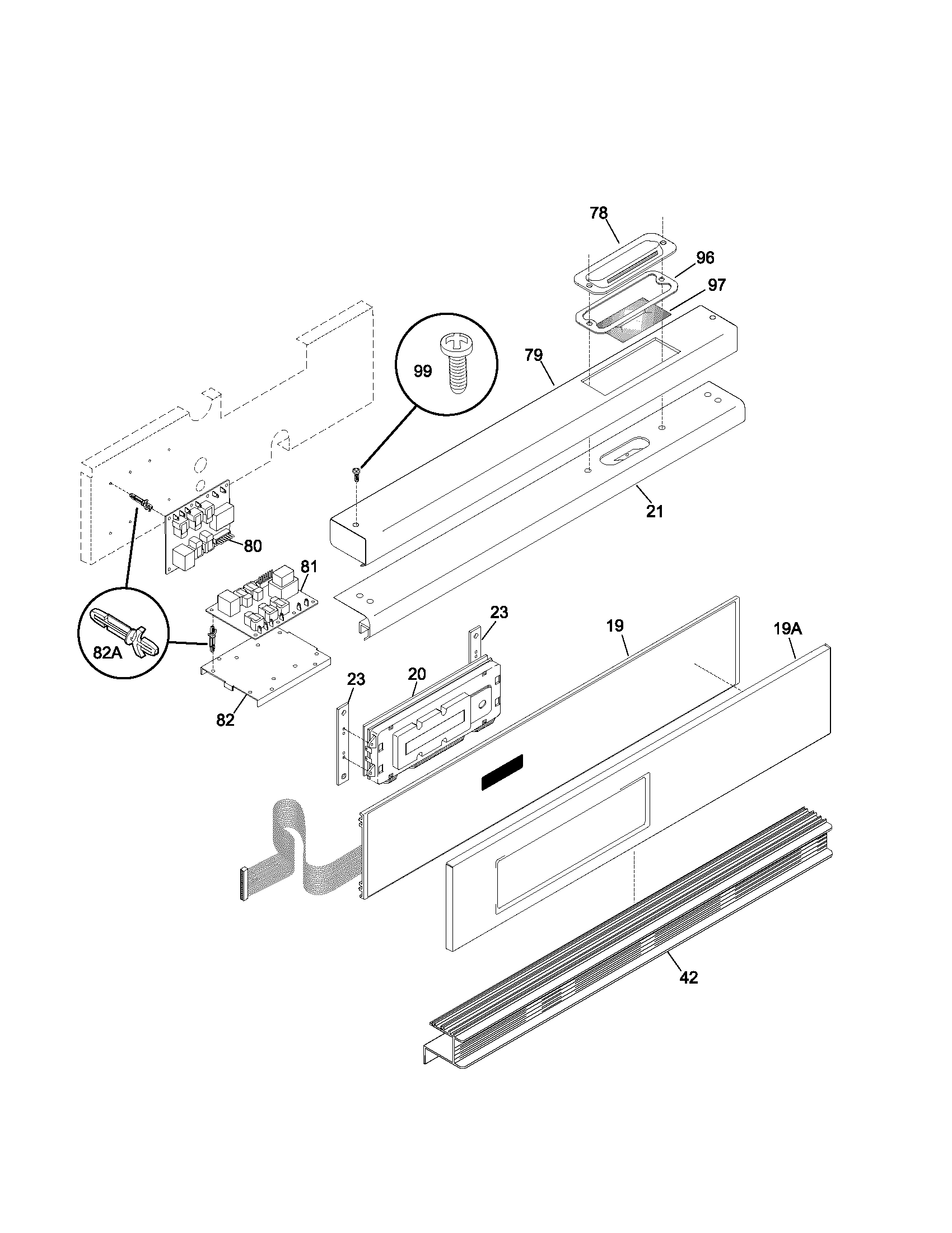 Frigidaire PLEB27T8ACB control panel diagram