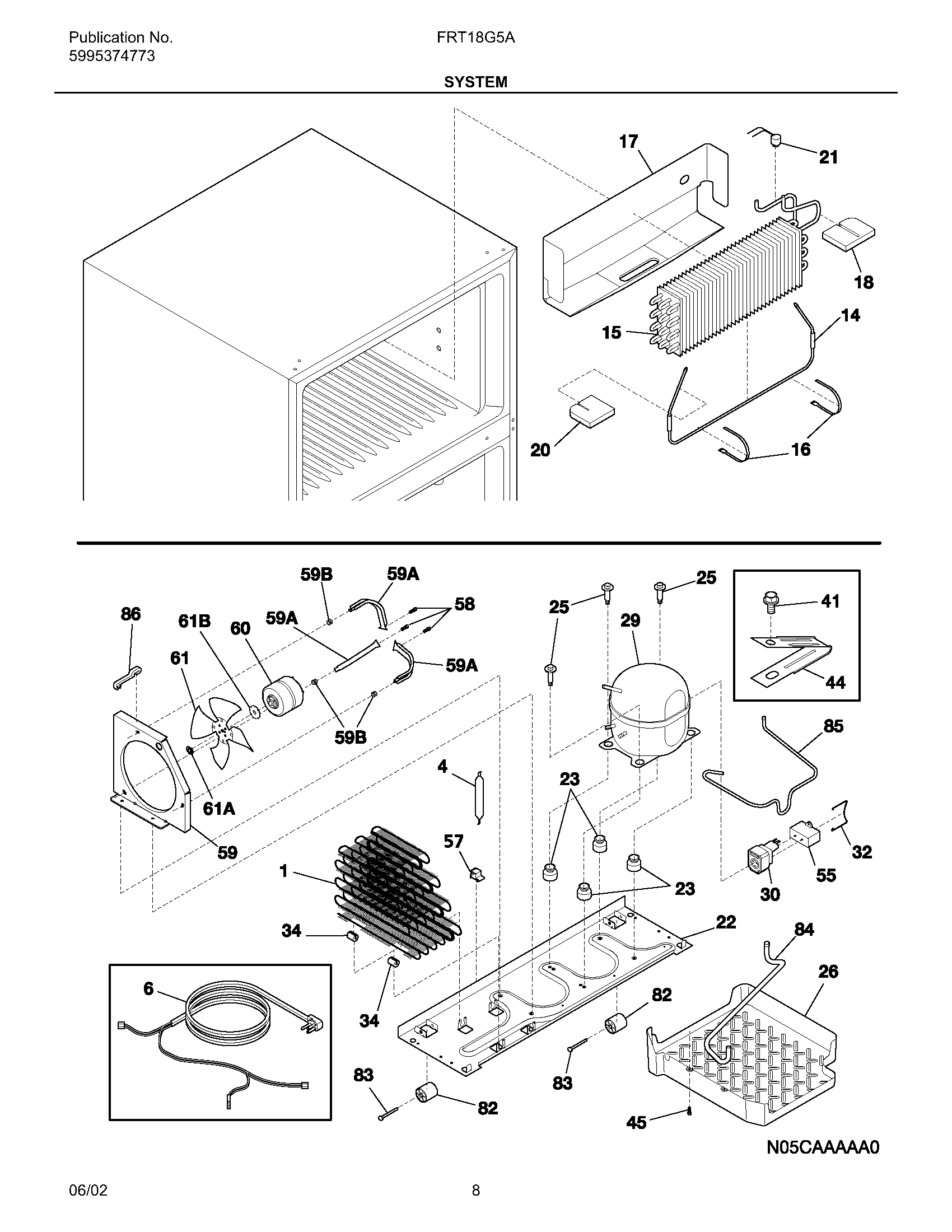 Frigidaire FRT18G5AQ7 system diagram
