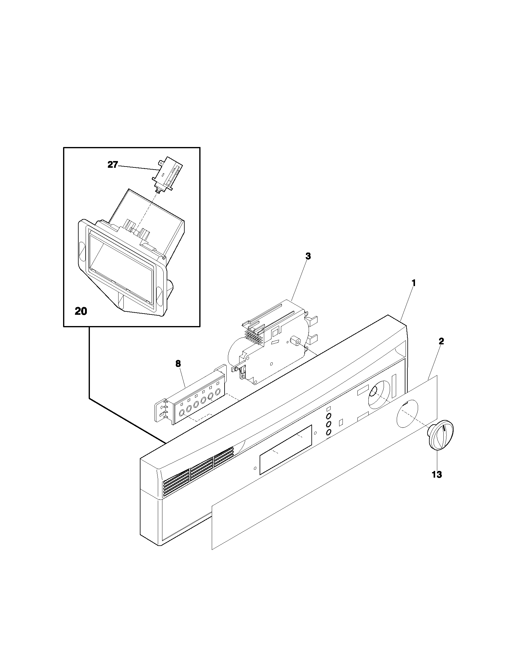 Kenmore 58714859200 control panel diagram