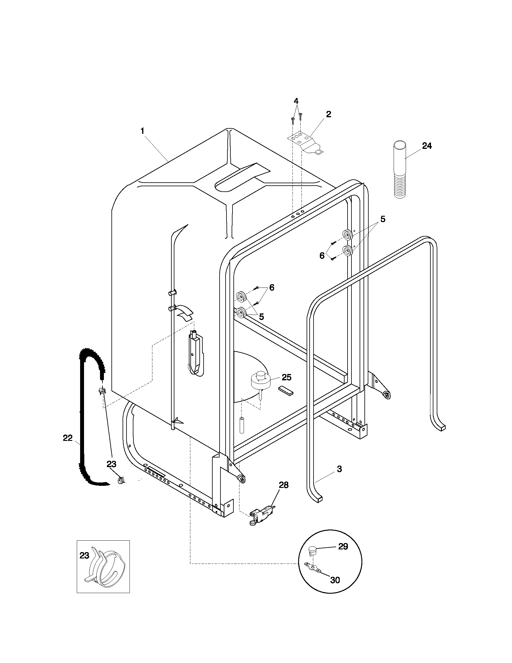 Kenmore 58714859200 tub diagram