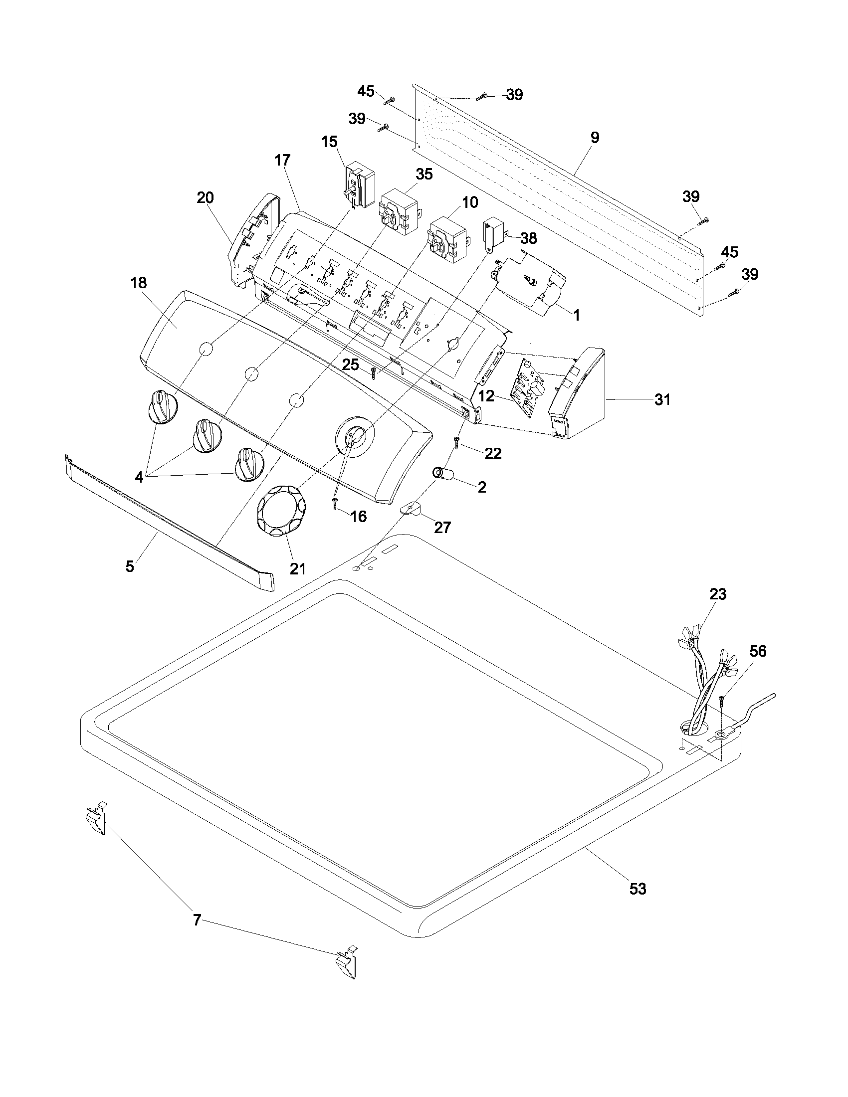Frigidaire CRER442AS2 control panel diagram