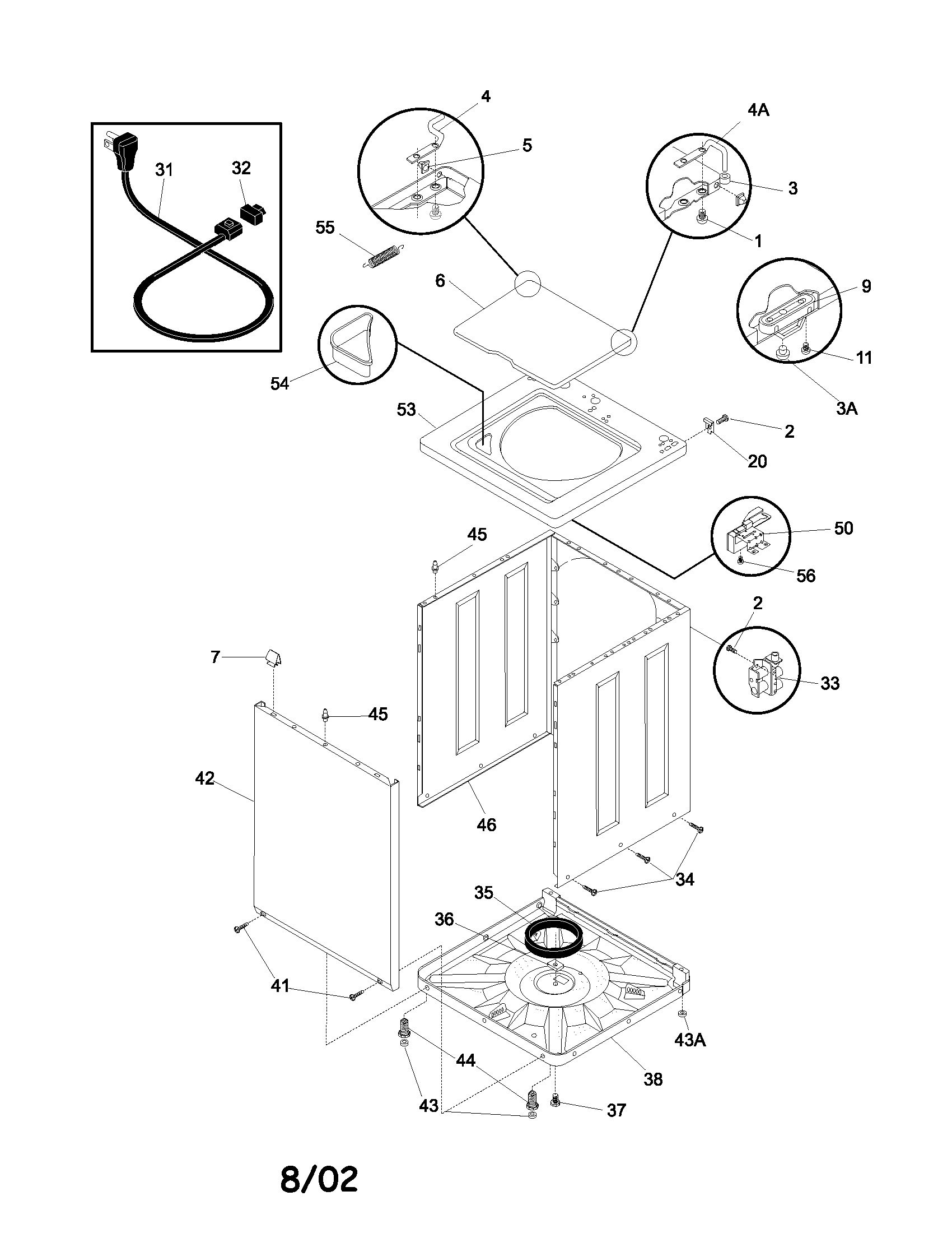 Frigidaire CRWS7900AS0 wshr cab,top diagram