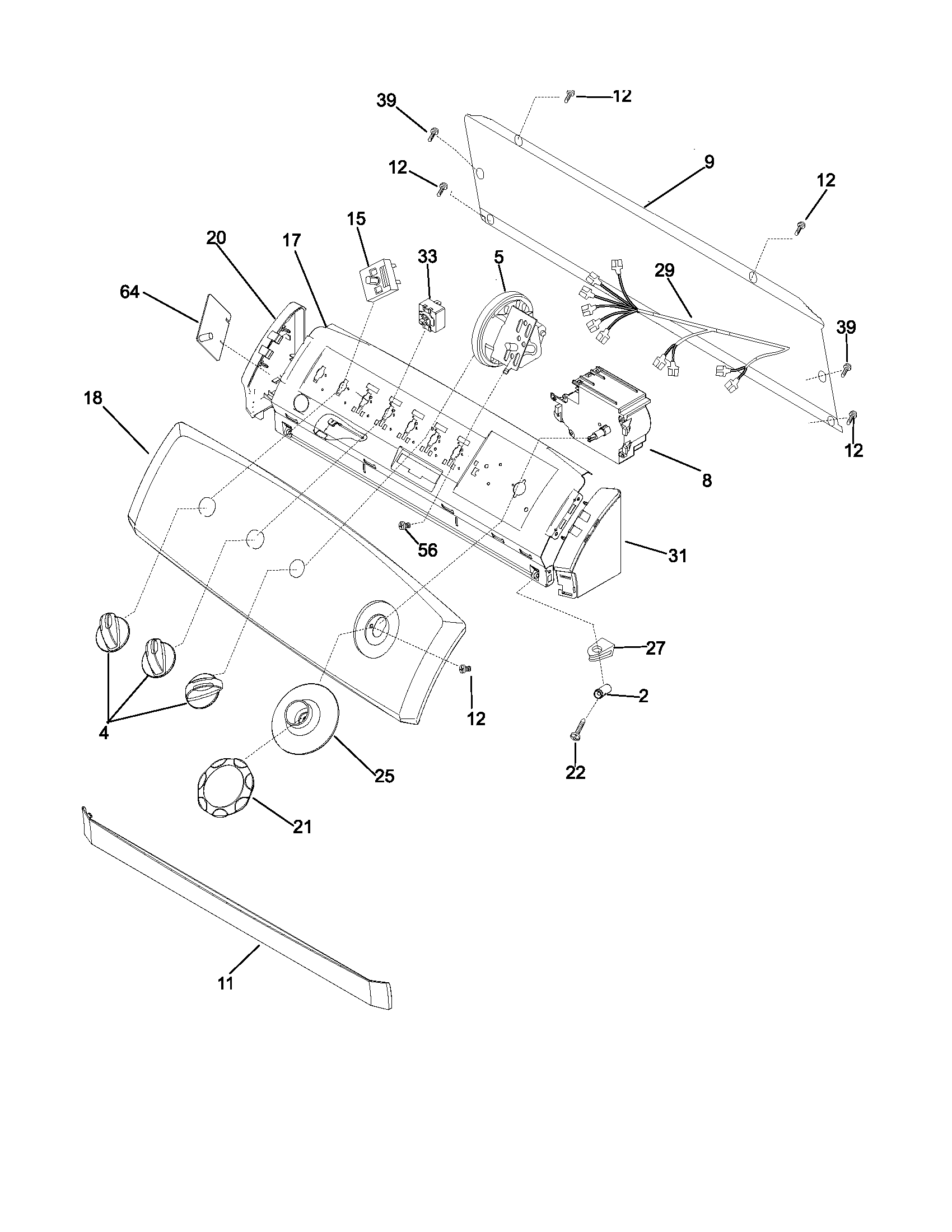 Frigidaire CRWS7900AS0 control panel diagram